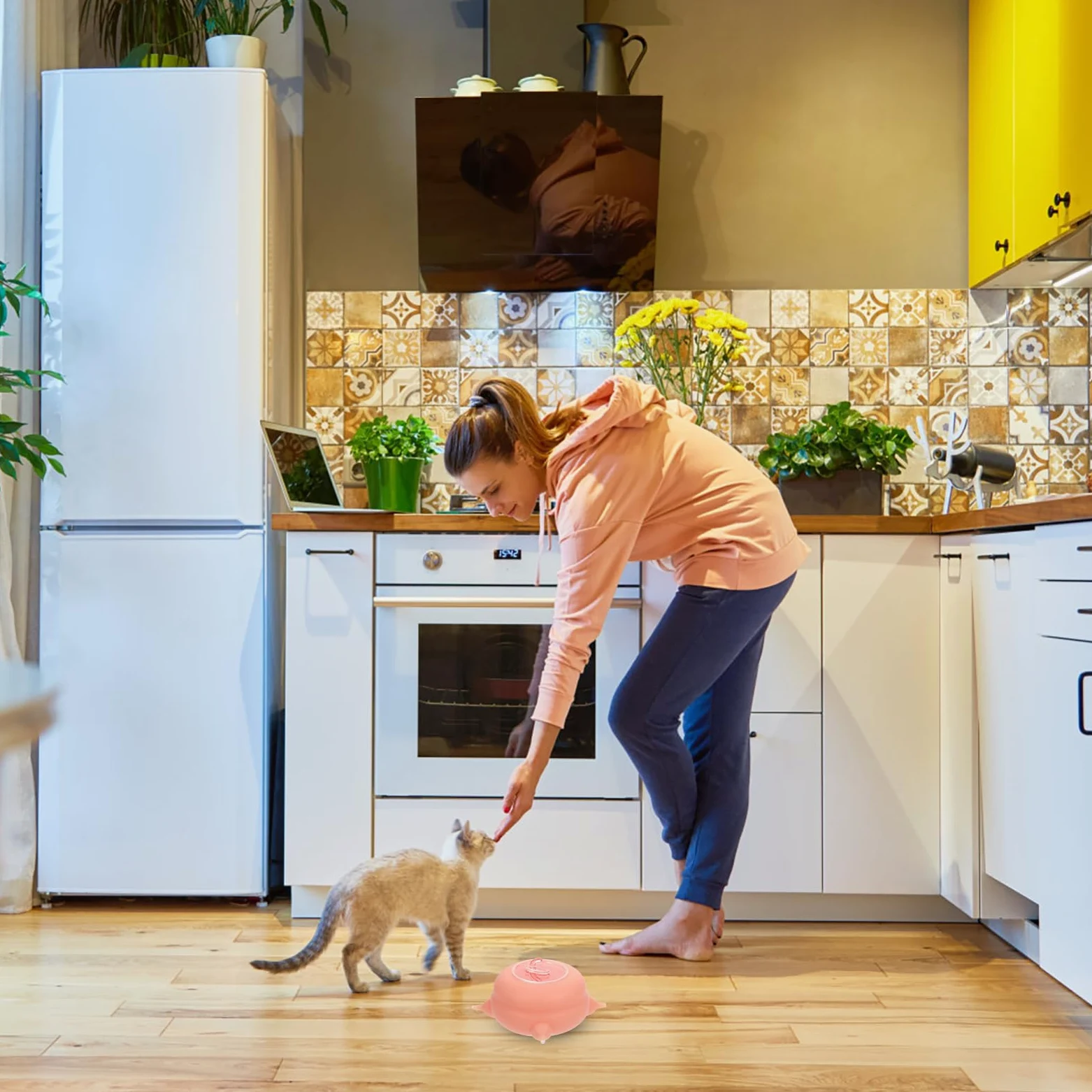 Biberon per Allattamento in Silicone per Piccoli Animali Domestici, Strumento per Alimentazione Cuccioli e Gattini, Facile da Conservare, Colore Rosa