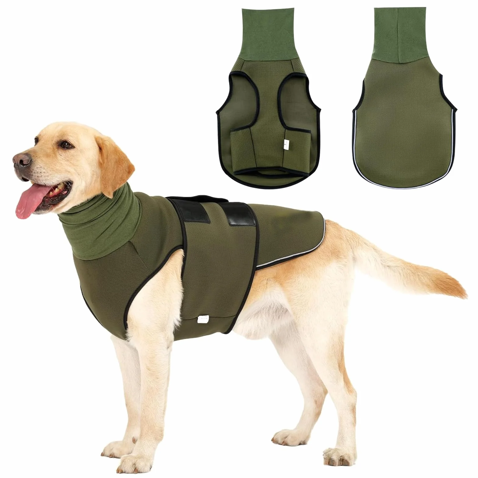 Cappotto Anti Ansia Cane Calmante Giacca Antistress Regolabile con Cappuccio