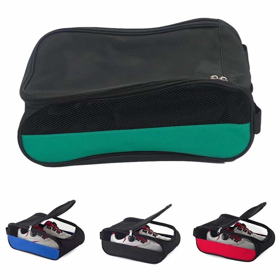 Borsa per scarpe da golf impermeabile in tessuto Oxford Verde
