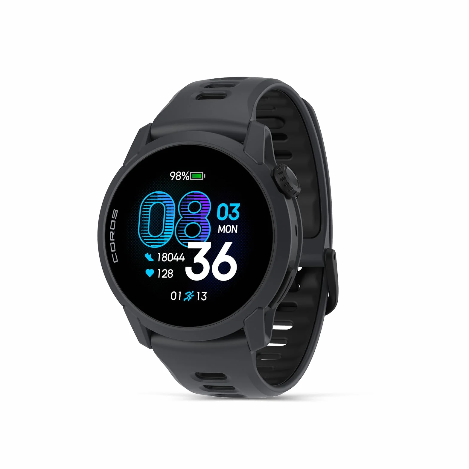 COROS PACE 4 Orologio GPS sportivo ultraleggero, 1,2" Touchscreen AMOLED, 19 giorni di utilizzo quotidiano, controllo vocale, strumenti di allenamento avanzati, GPS, navigazione (Nero Silicone)