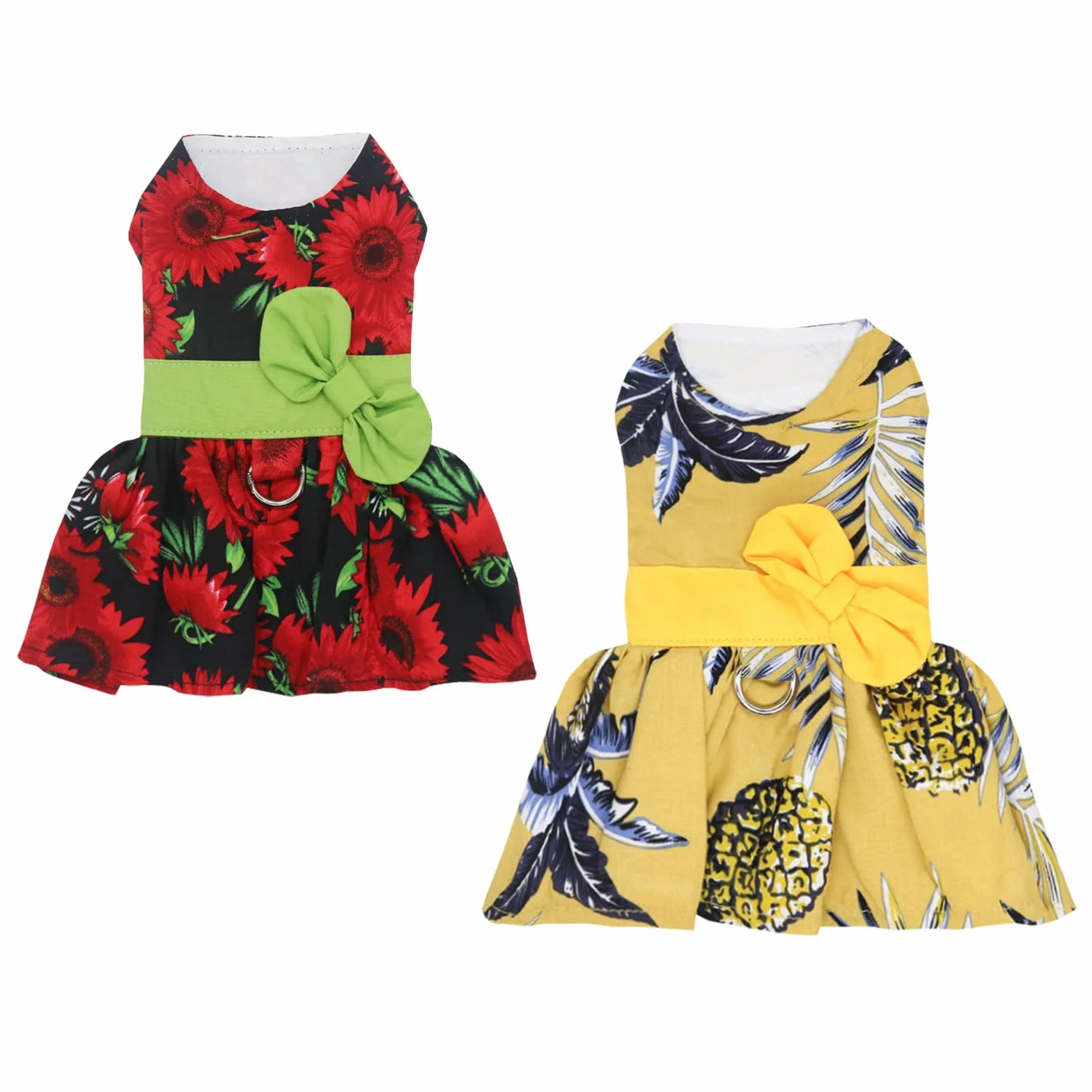 2 Pezzi Abiti per Cani Cucciolo Bowknot Principessa di Lusso Abiti Floreali Abiti da Sera Abito da Sera Tutu Estivo Gonna Fiore Vestito per Cani per Cani di Piccola Taglia