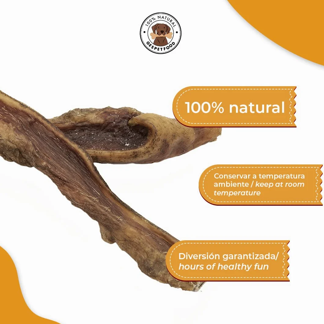 Snack Disidratato per Cani - Strisce di Pelle di Bovino - Sacchetto da 1kg - 15 cm - Sapore Pancetta - Senza Cereali - Gengive Sane - Dolci Cani - Prodotto in Spagna - GESPETFOOD