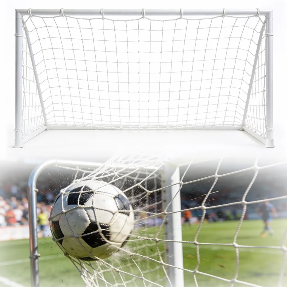 Rete per porta da calcio, 3 x 2 m, in fibra di polipropilene, per porta da calcio, allenamento sportivo (senza cancello)