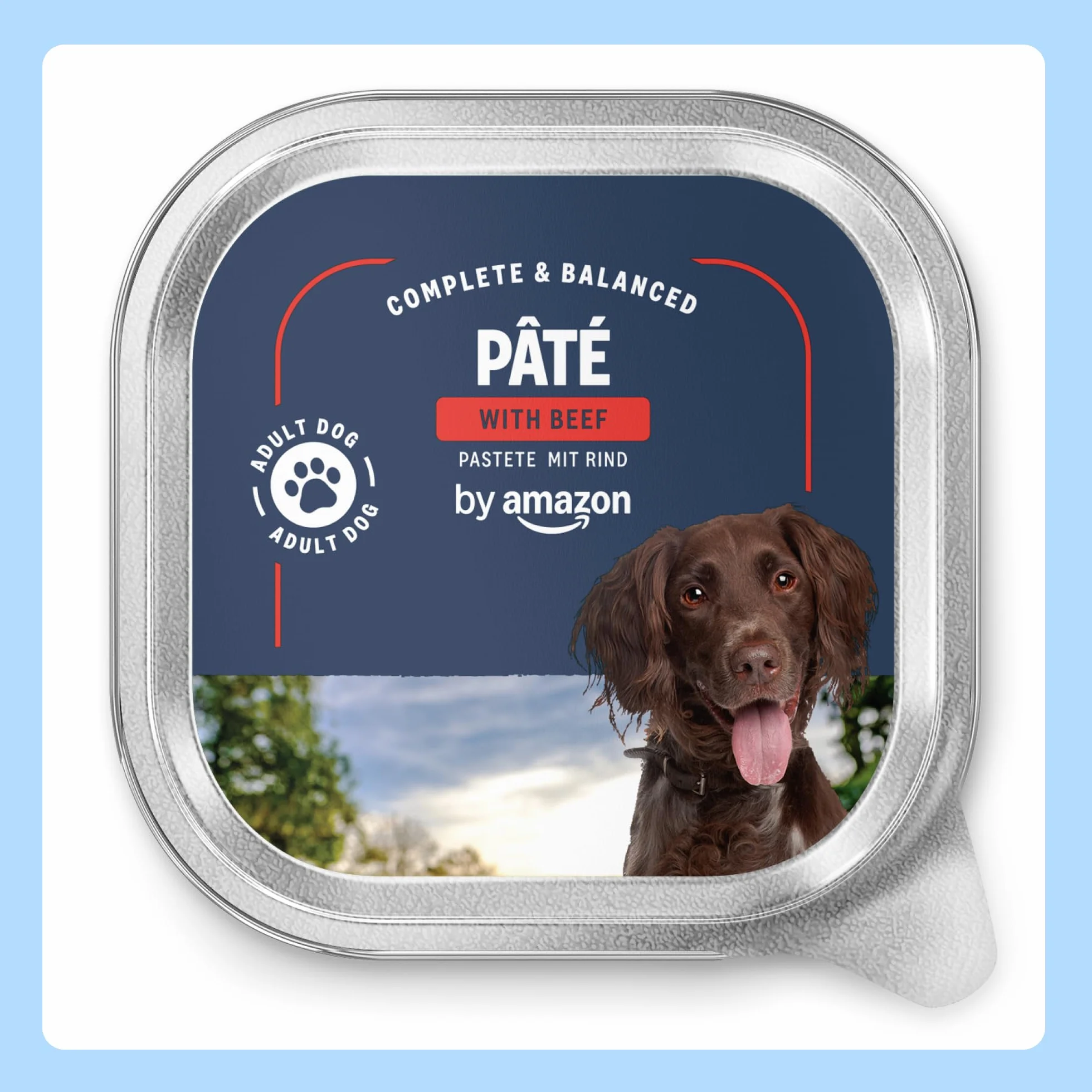 Cibo Umido per Cani by Amazon, Paté di Manzo, 300g, Confezione da 10