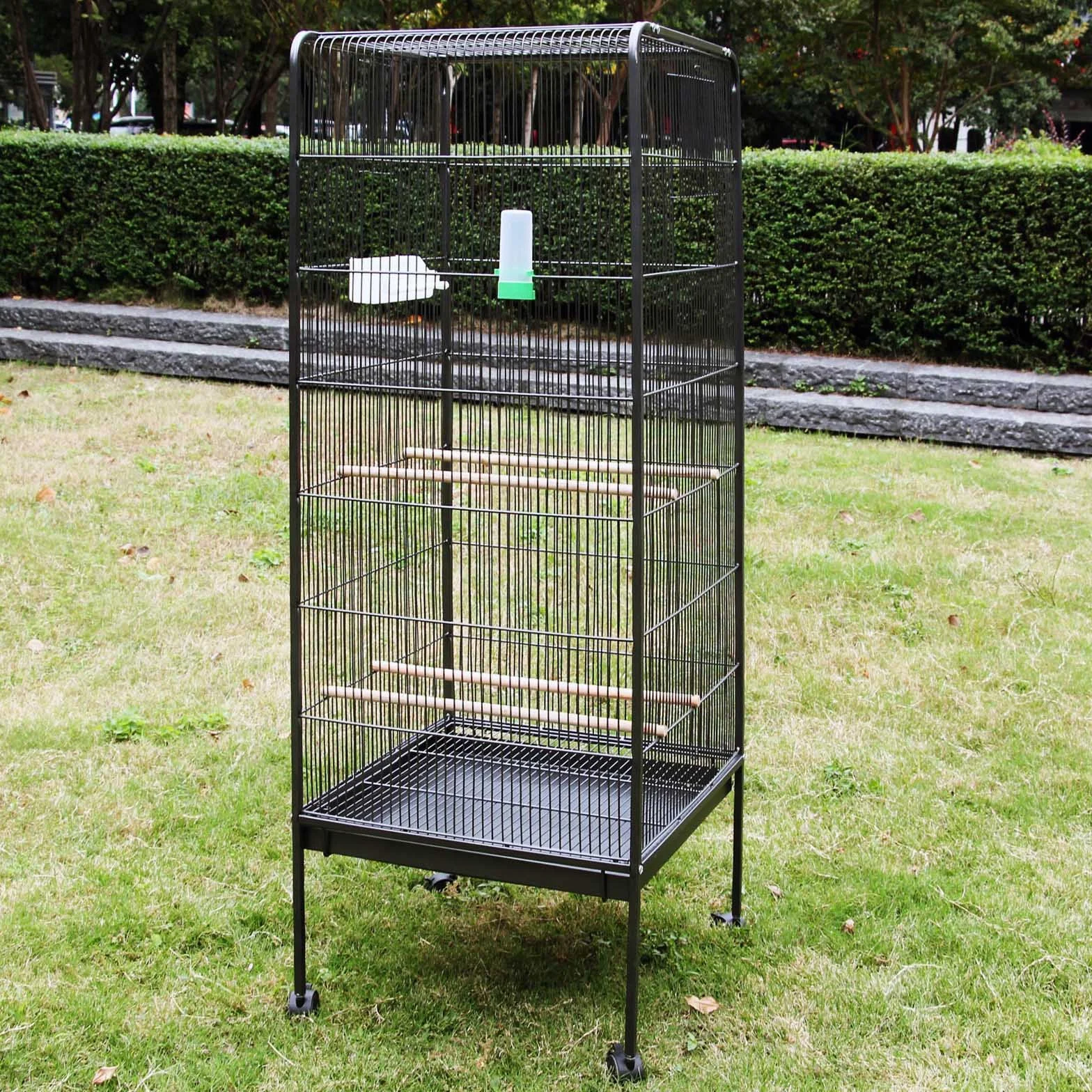 Voliera XL per uccelli 146x54x54cm Gabbia per uccelli piccoli e pappagallini