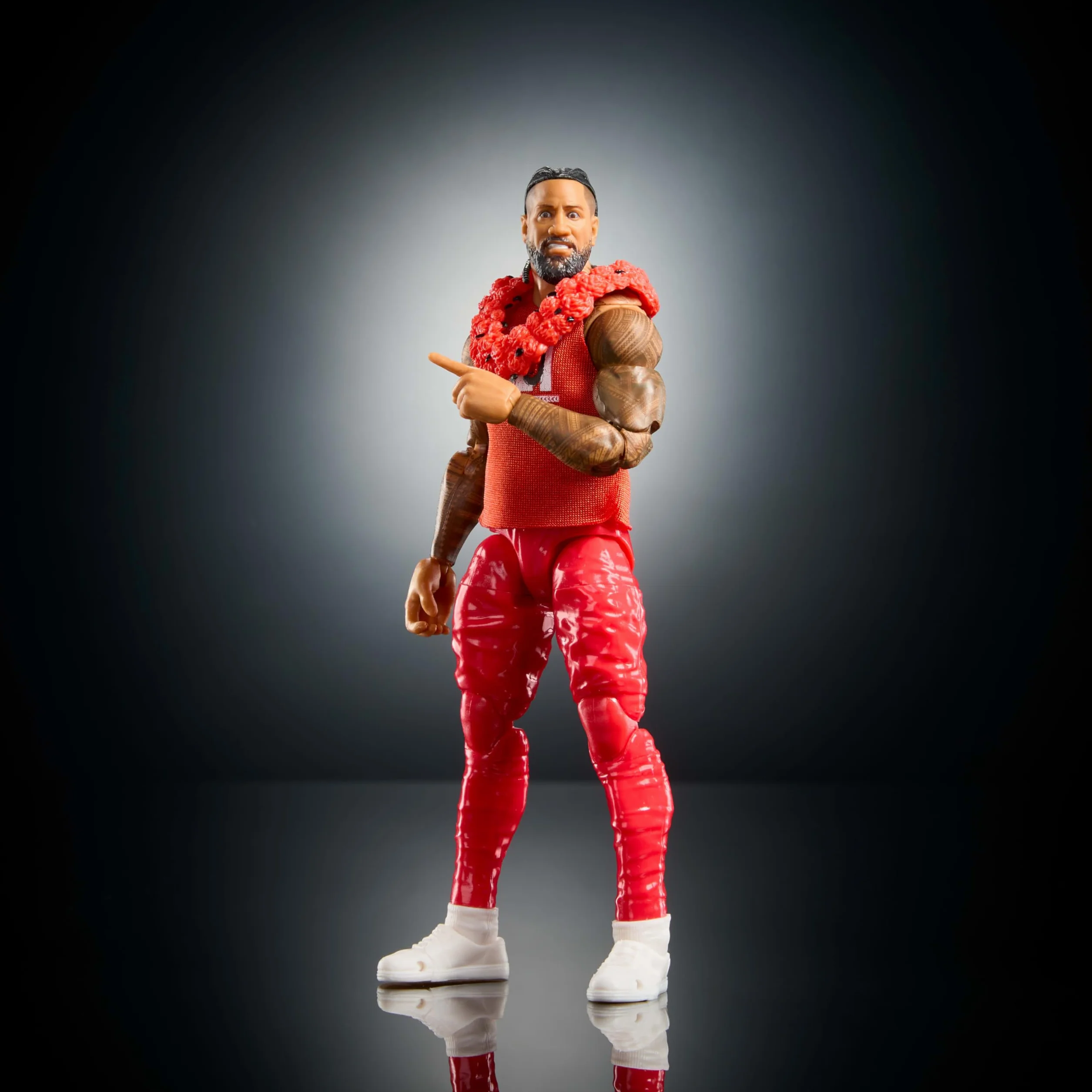 Mattel WWE Ultimate Edition Action Figure Jimmy USO 6" da collezione, teste e mani intercambiabili, 30 punti di articolazione
