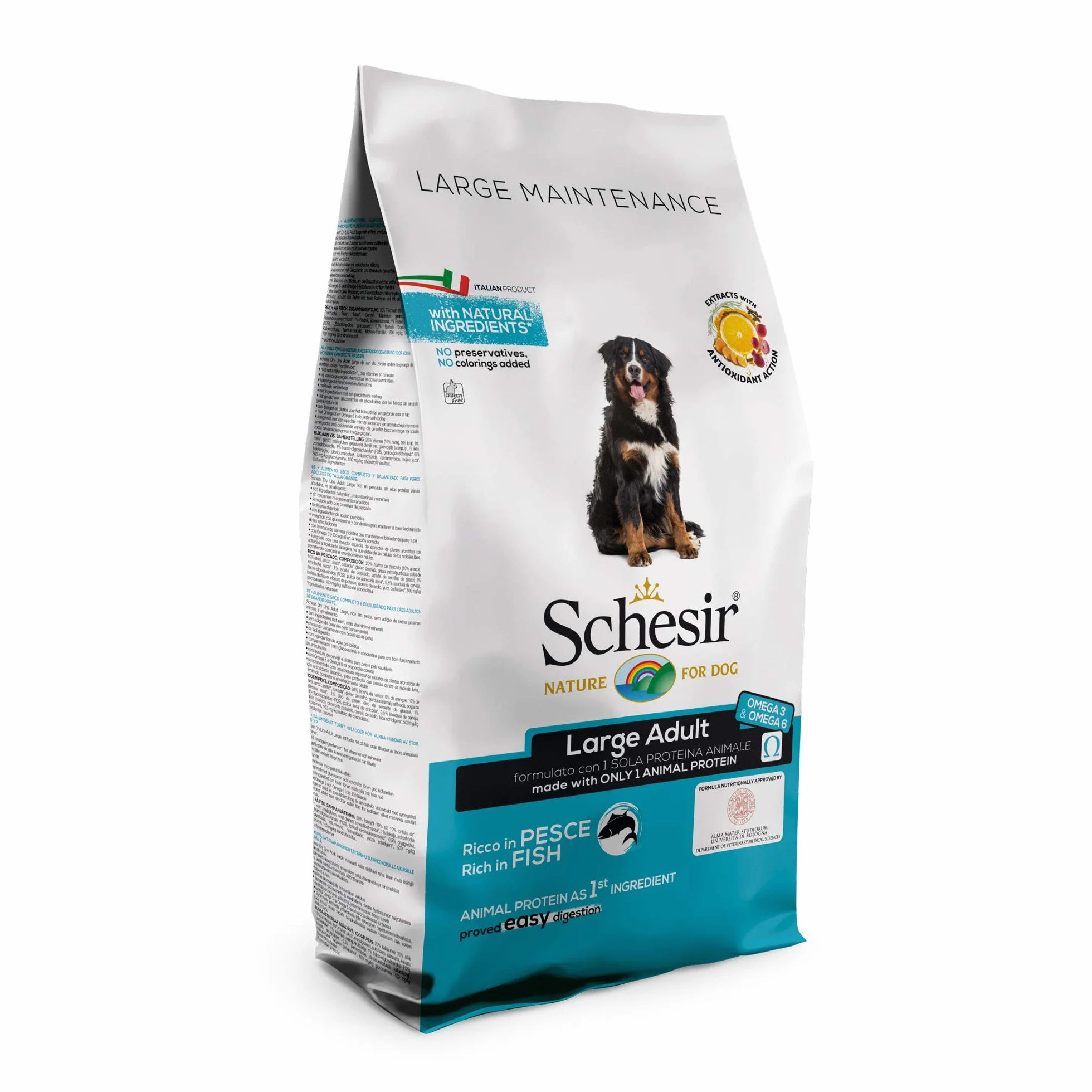 Schesir Cibo Secco per Cani Adulti Taglia Grande Gusto Pesce 12kg