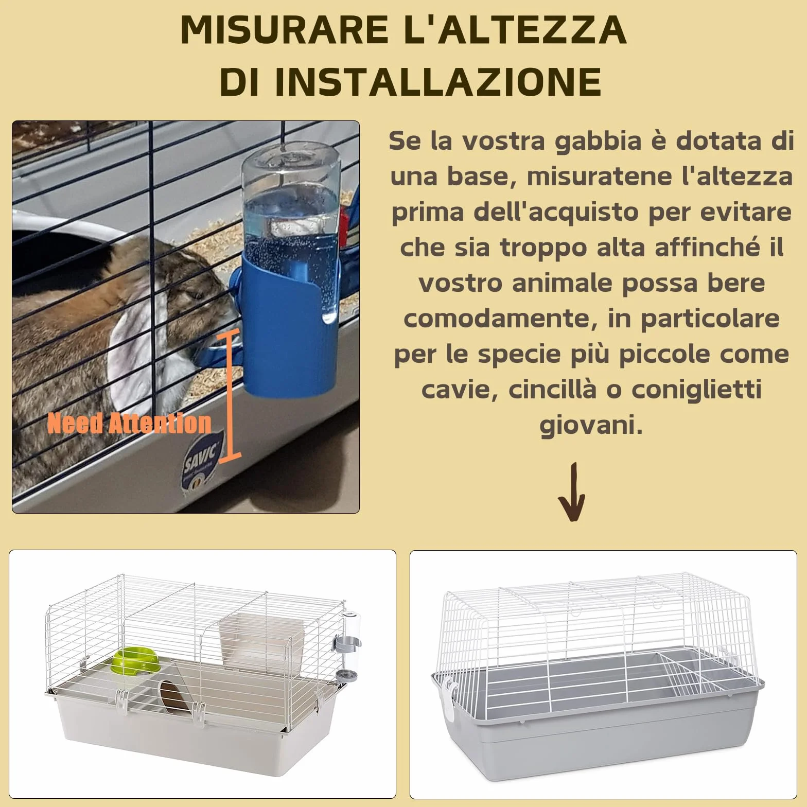Borraccia Acqua per Piccoli Animali [Verde, 600ml] Gravità Automatica Acqua Bottiglia Conigli Porcellini D'india Criceto Furetti Chinchilla Gabbia Dispenser Acqua