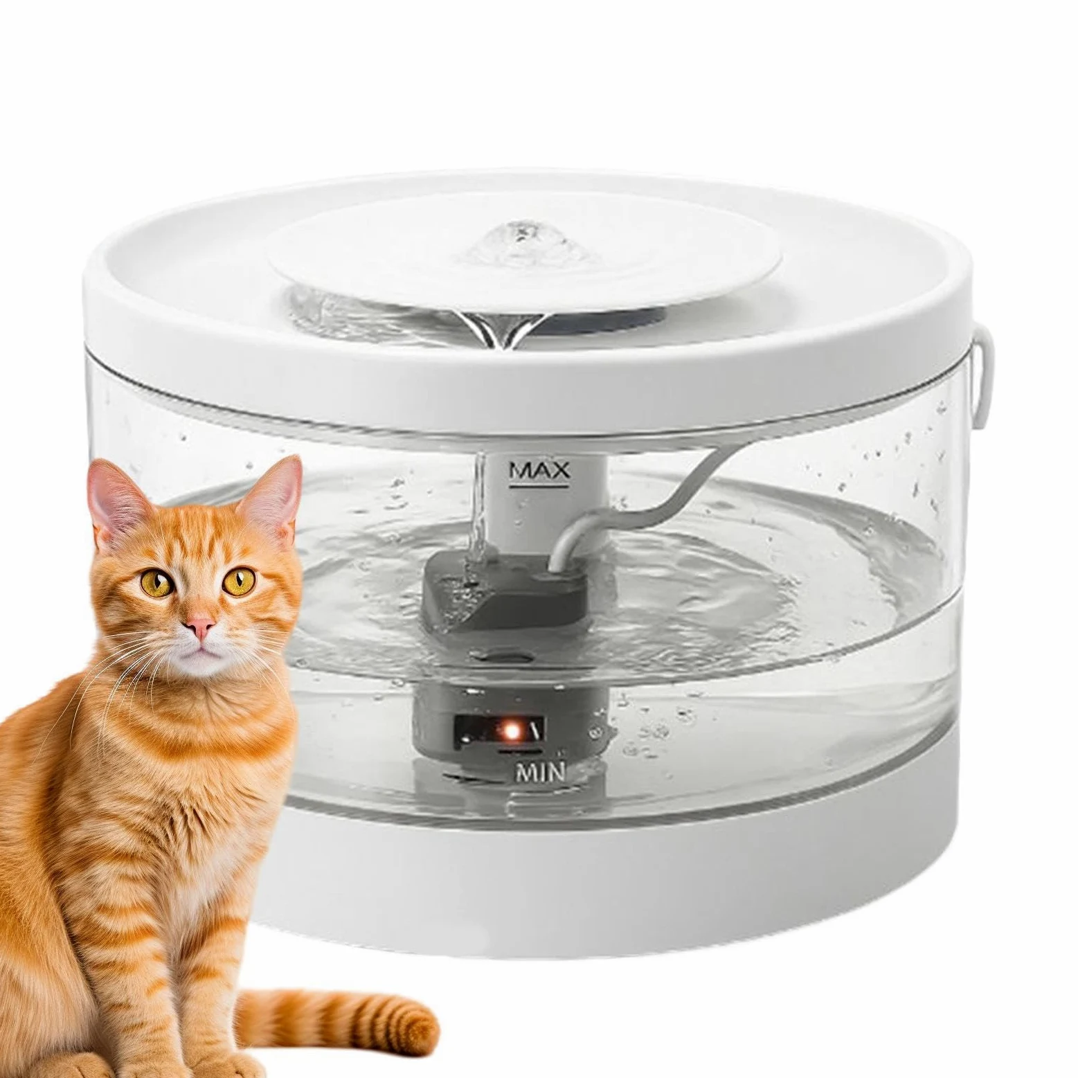 Distributore D'Acqua Per Animali Dispenser Intelligente Silenzioso Grande | Fontana Elettrica Per Adatto Ad Animali Domestici Gatti Cuccioli Casa Soggiorno Pavimento Angolo