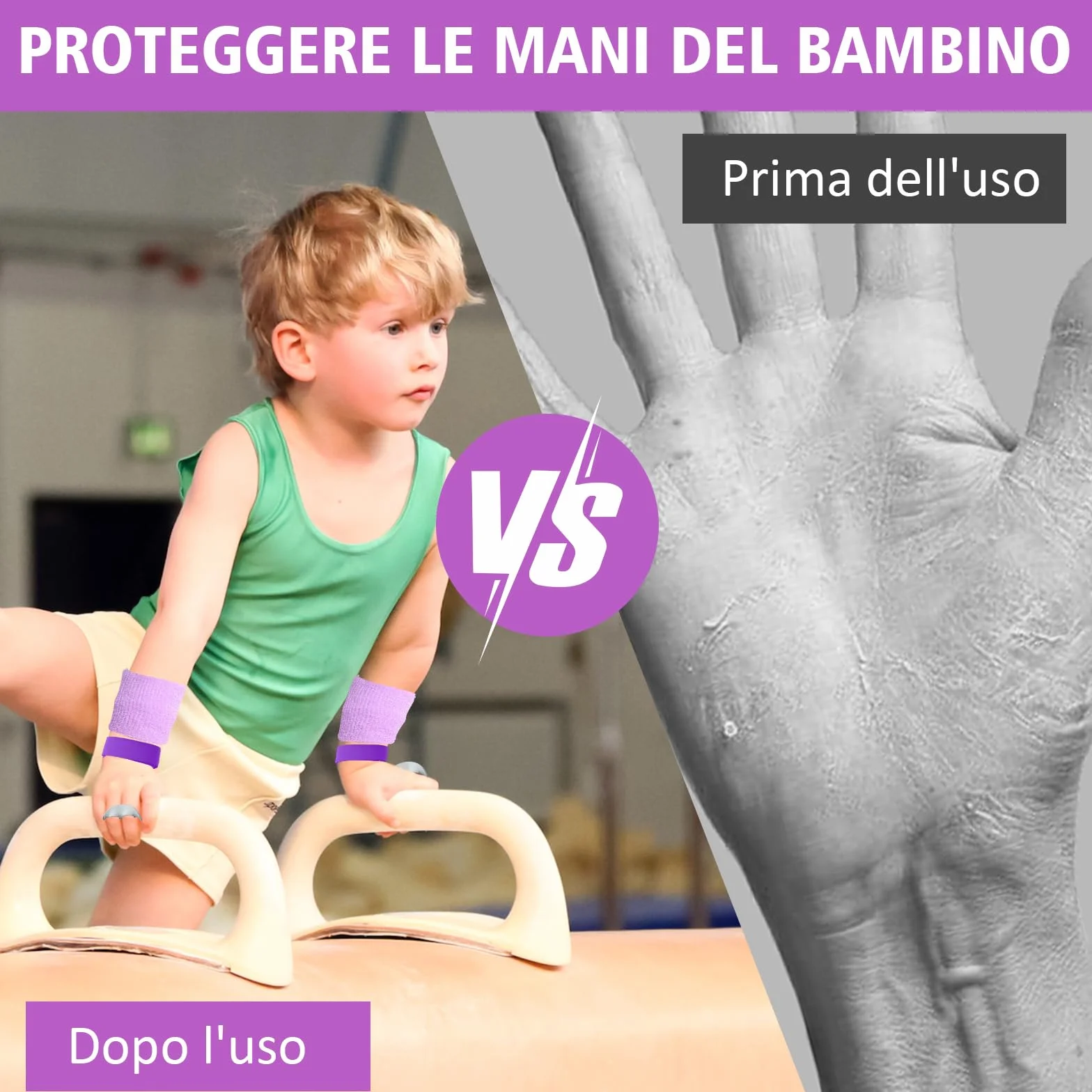 Scettar Falcon Grip Pad Set di Polsini da Ginnastica 1 Paia per Cross Training Bambina Ragazzi Ragazze