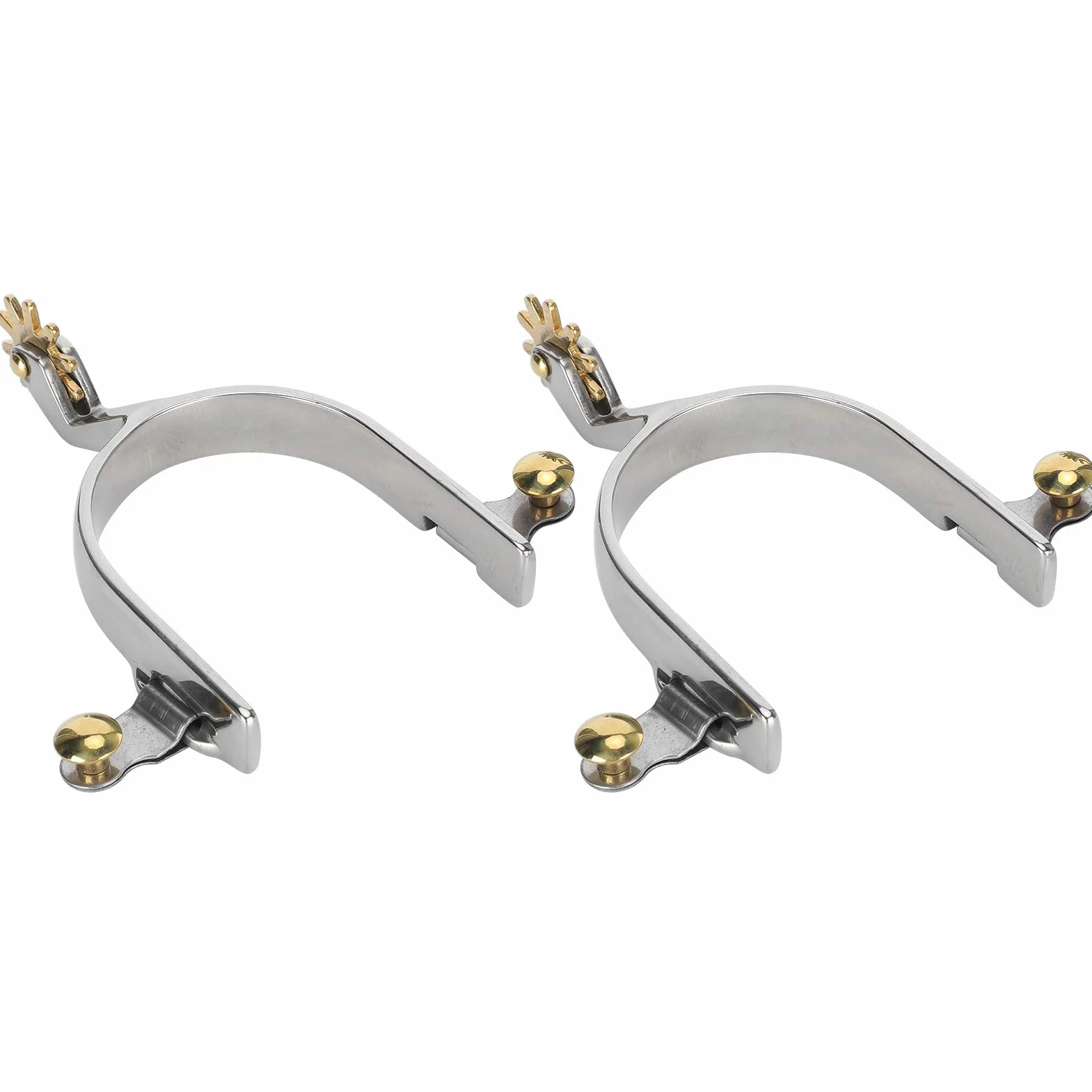 Robusti Speroni di Cavallo in Acciaio Inossidabile, Americani Spri da Cowboy, Progettati per Durata, Comodo Pulsante di Swing in Ottone, Design Elegante e Versatile, Stivali da Equitazione Unisex