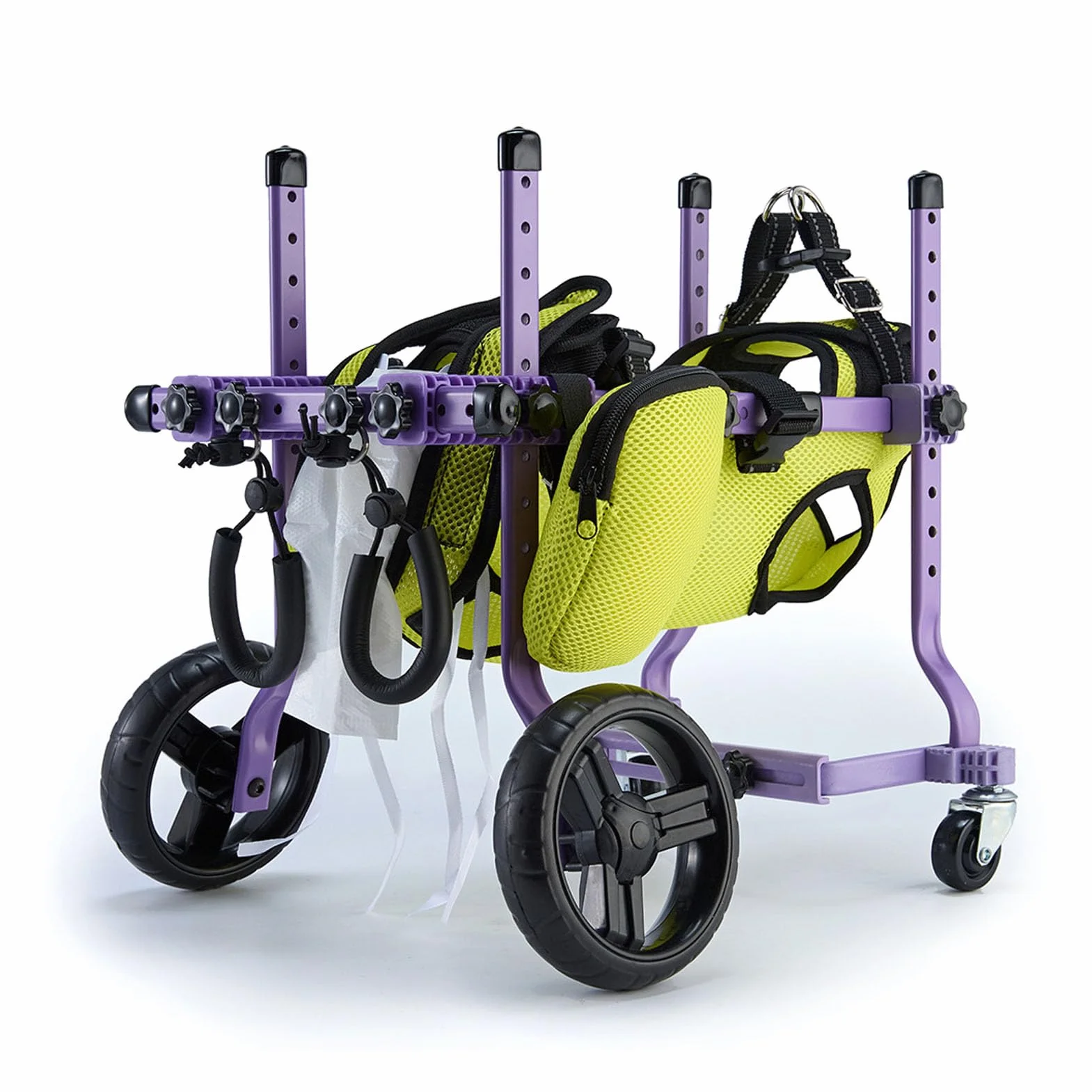 Garsent Sedia a Rotelle per Cani per Gambe Posteriori, Carrello per Sedie a Rotelle del Cane, Carrello Posteriore per Cani a 4 Ruote Integrate per Cani per Esterno e Aiuti di mobilità