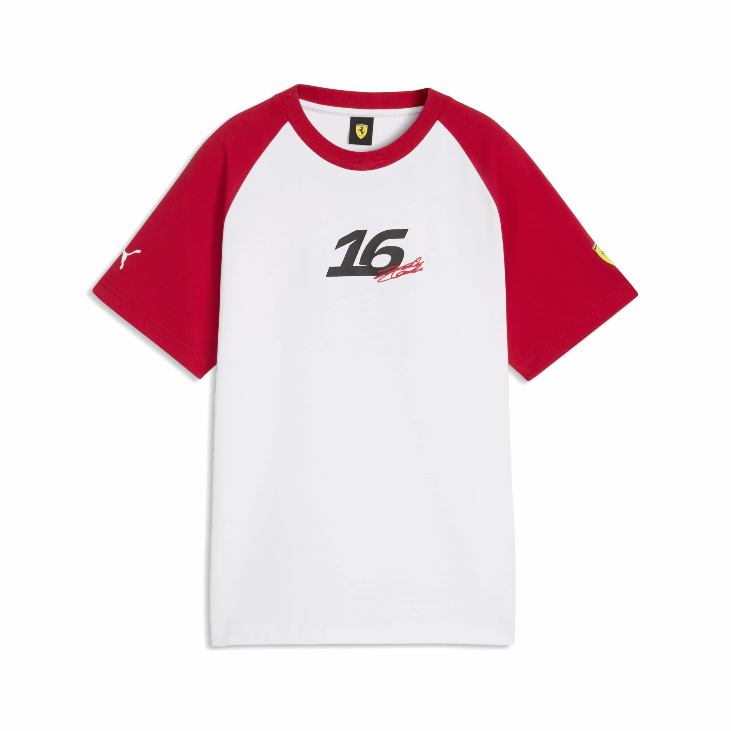 PUMA Scuderia Ferrari F1 T-Shirt Grafica Bambino Charles Leclerc - Bianco