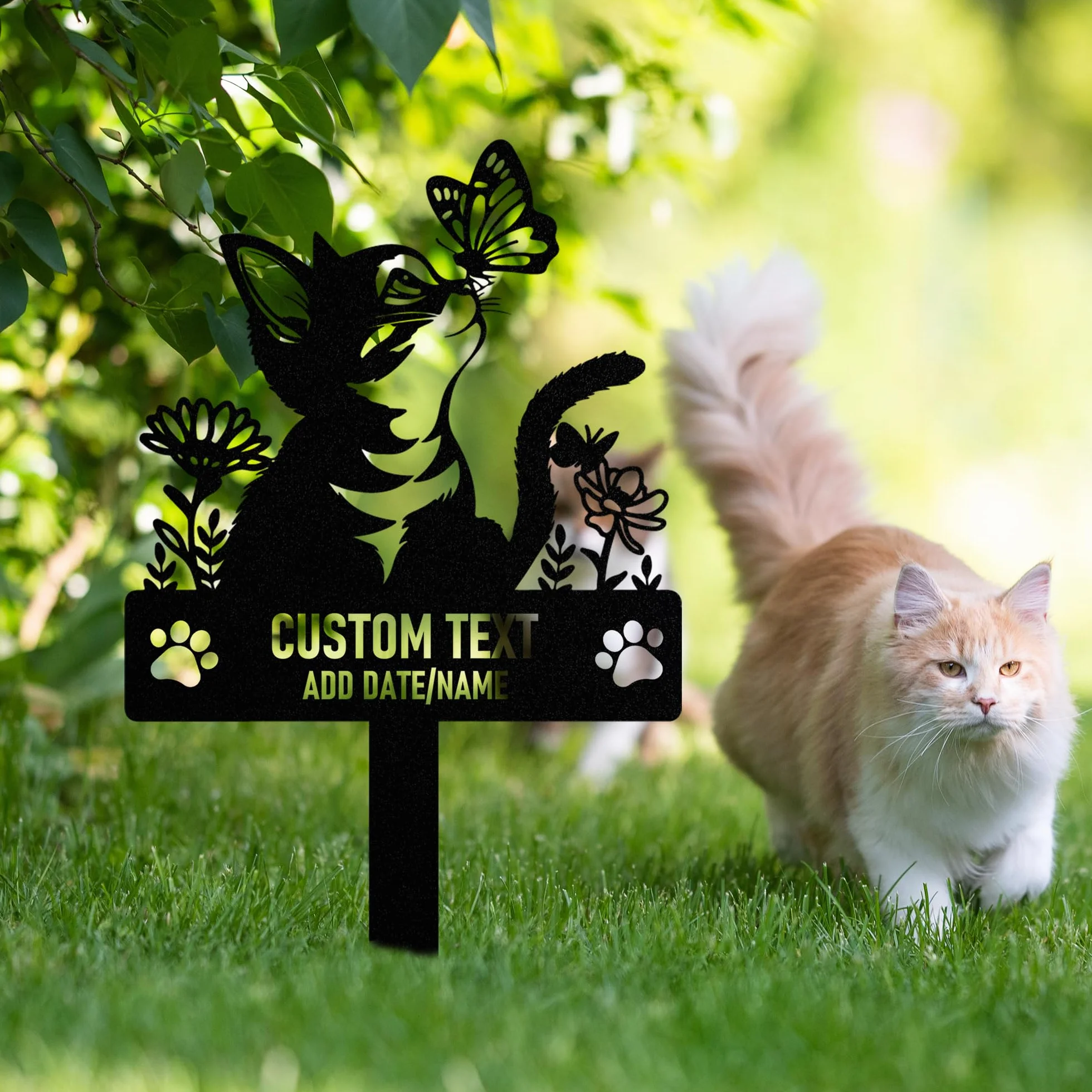 Targa Commemorativa Personalizzata in Metallo per Cani Defunti, Lapide per Cane Gatto, Decorazione Giardino
