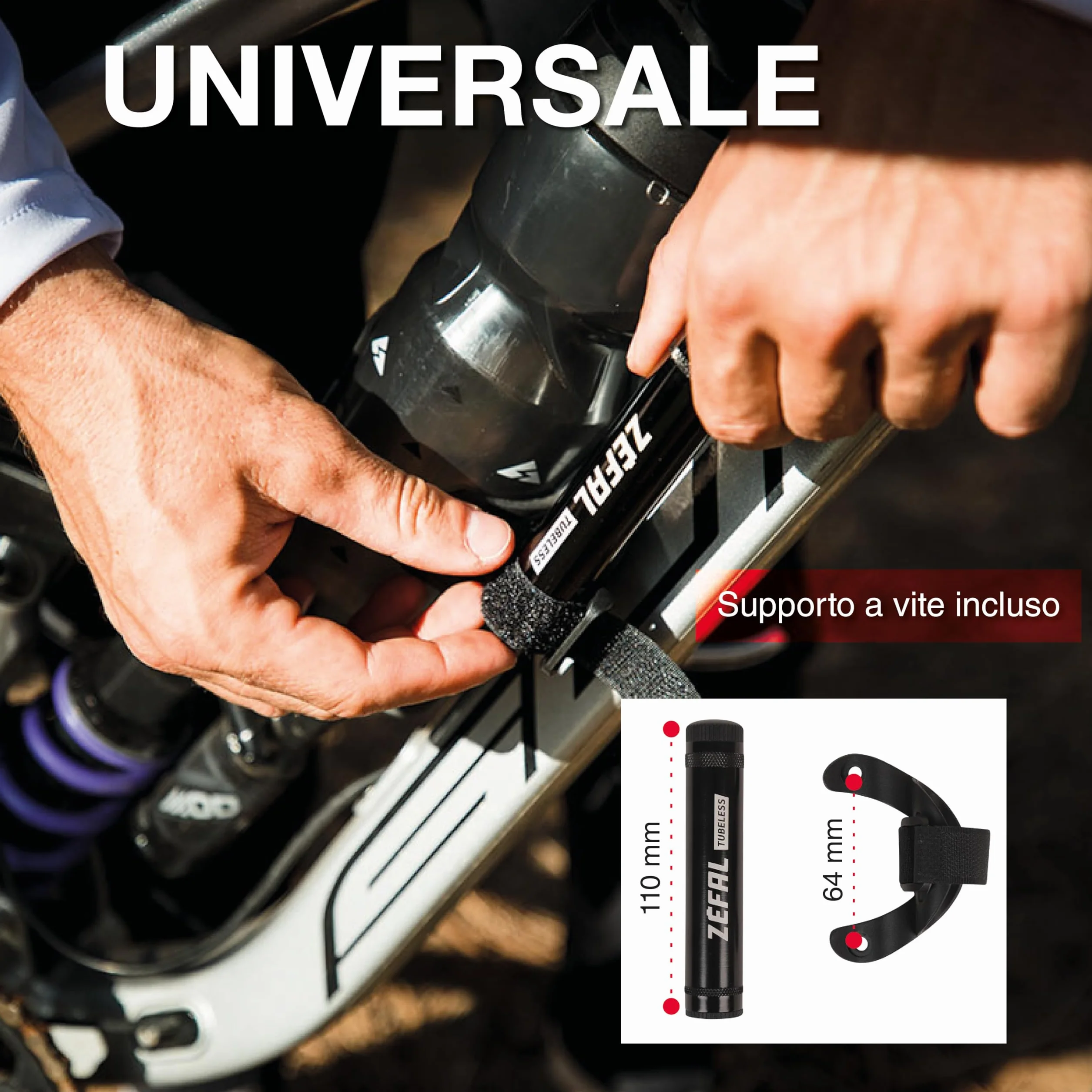 ZEFAL Kit di Riparazione tubeless con Clip di Montaggio, puntura Unisex, Nero, Universale