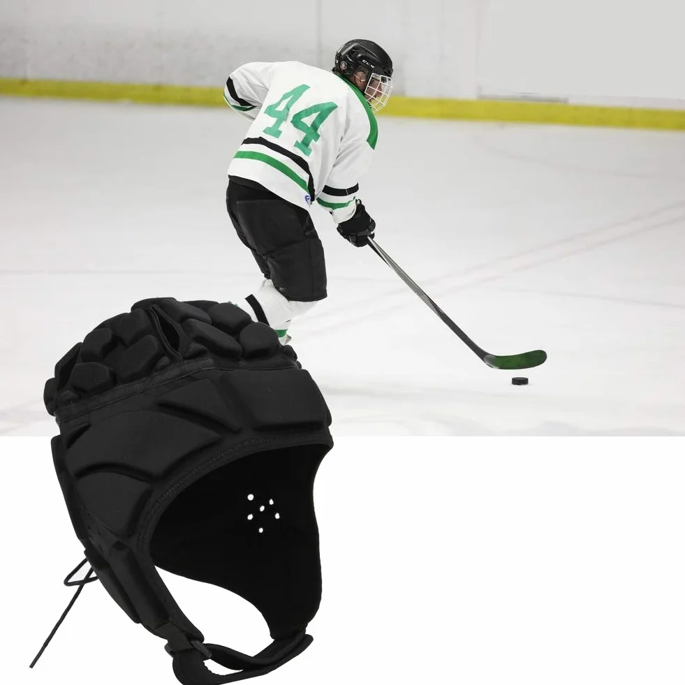 Casco Football a Guscio Morbido Protezione Testa Imbottito per Calcio Rugby Baseball