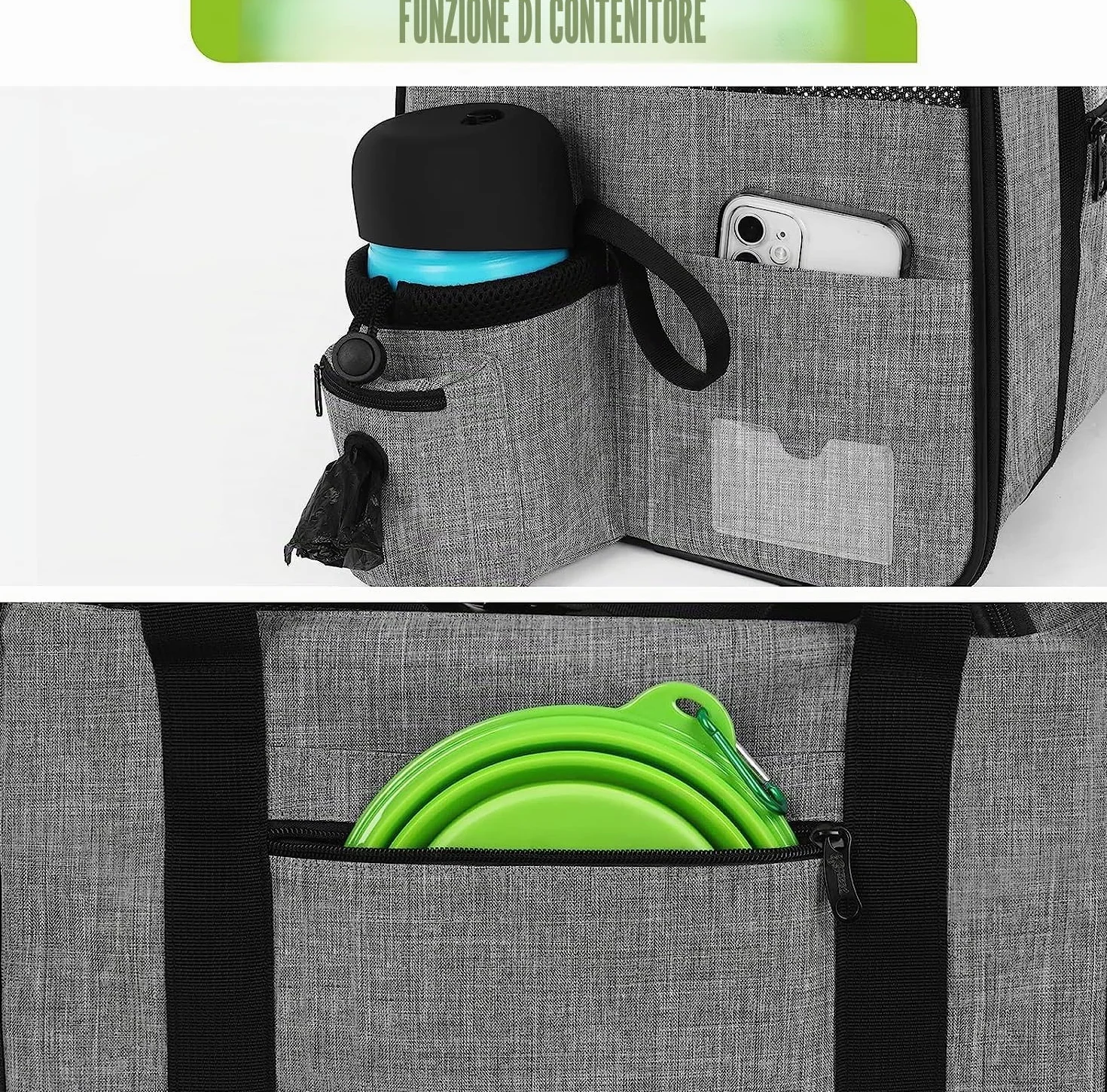 Pecute Trasportino per Gatto & Cani, Borsa per Gatti, Borsa da Viaggio Portatile per Cani, Tessuto a Maglia Traspirante, Adatto per Viaggi Lunghi e Brevi, Usato per Gatti e Cuccioli Meno di 9KG