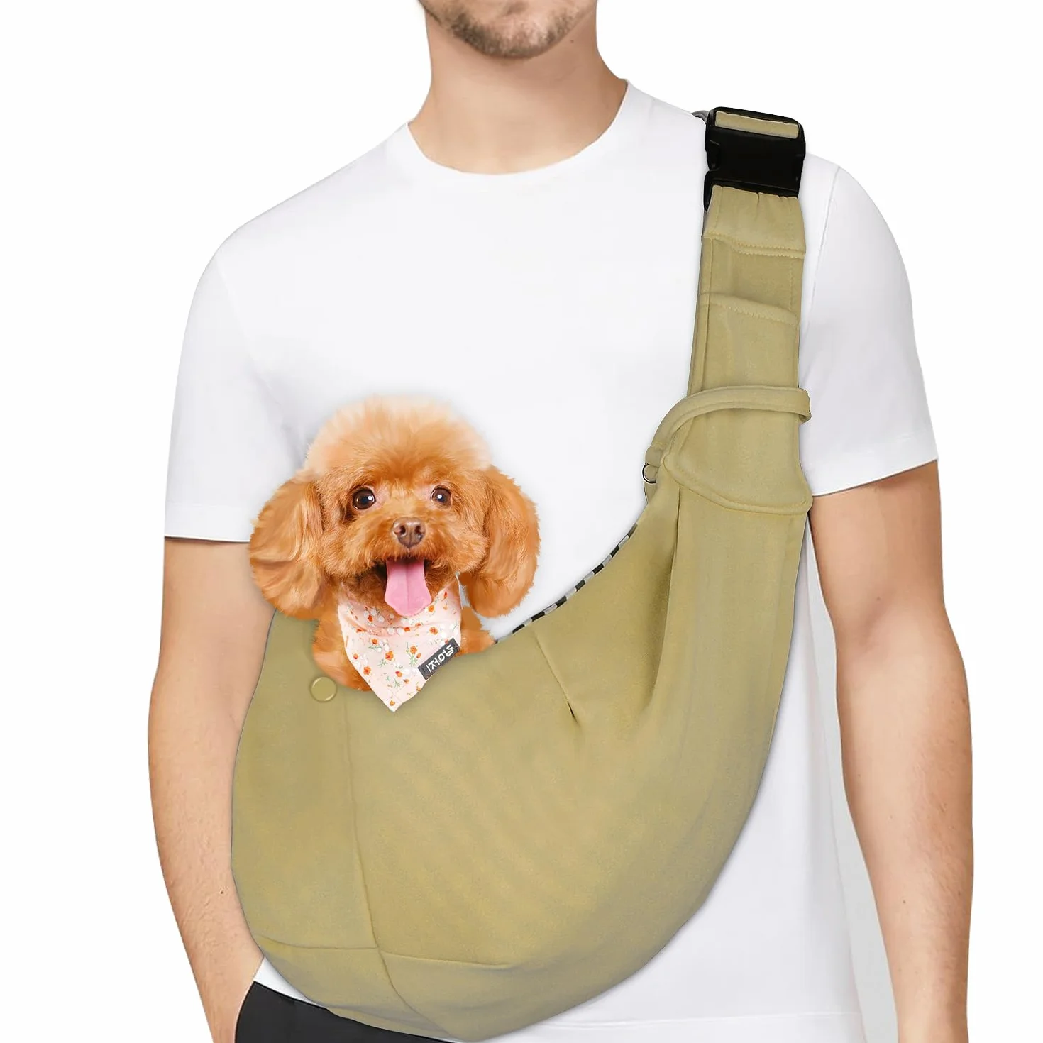 PETLOFT Borsa Trasportino Zaino per Cani Piccoli, Cross-Body Pet Sling Carrier, Regolabile Fino a 4.99kg