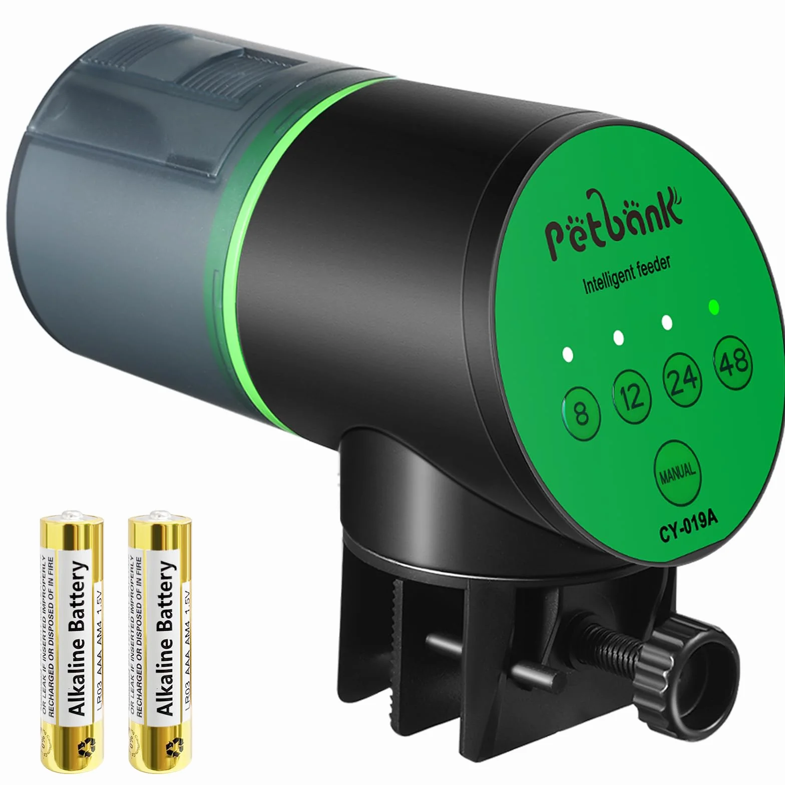 Mangiatoia automatica per acquario, distributore automatico di cibo per pesci, timer vacanze alimentato a batteria, alimentatore automatico per pesci, distributore automatico con 2 batterie