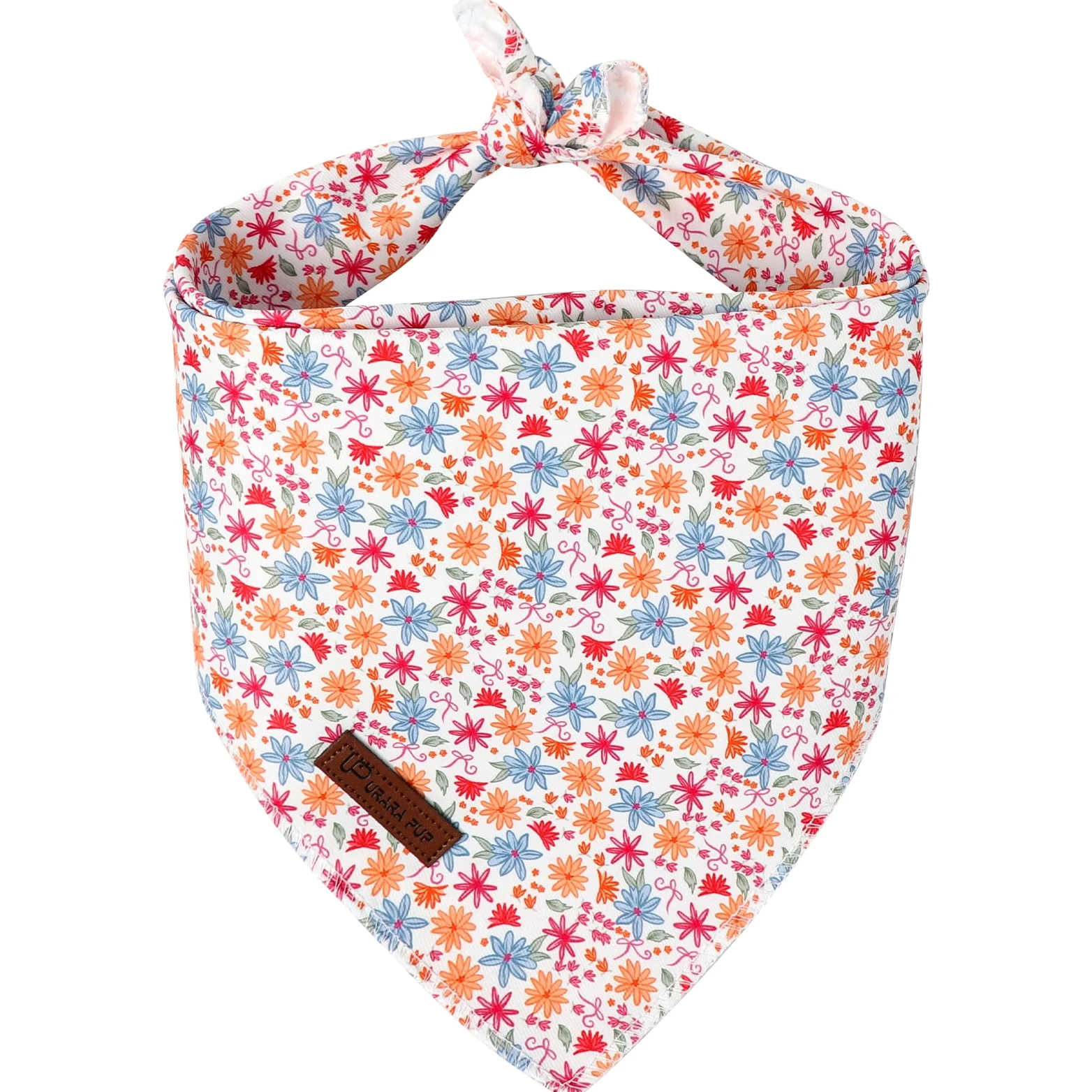 Bandana estiva per cani, bandana estiva per cani di taglia piccola e media, in cotone colorato con fiori per animali domestici, sciarpa triangolare per ragazze, ragazzi, cani o gatti
