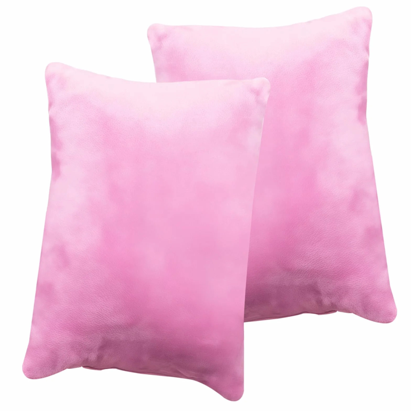 Mini cuscini: 2 cuscini da viaggio in morbido peluche, comodi e piccoli, per animali e bambini, adatti per ufficio, auto, animali domestici, viaggi e dormire (28 x 18 cm, rosa)