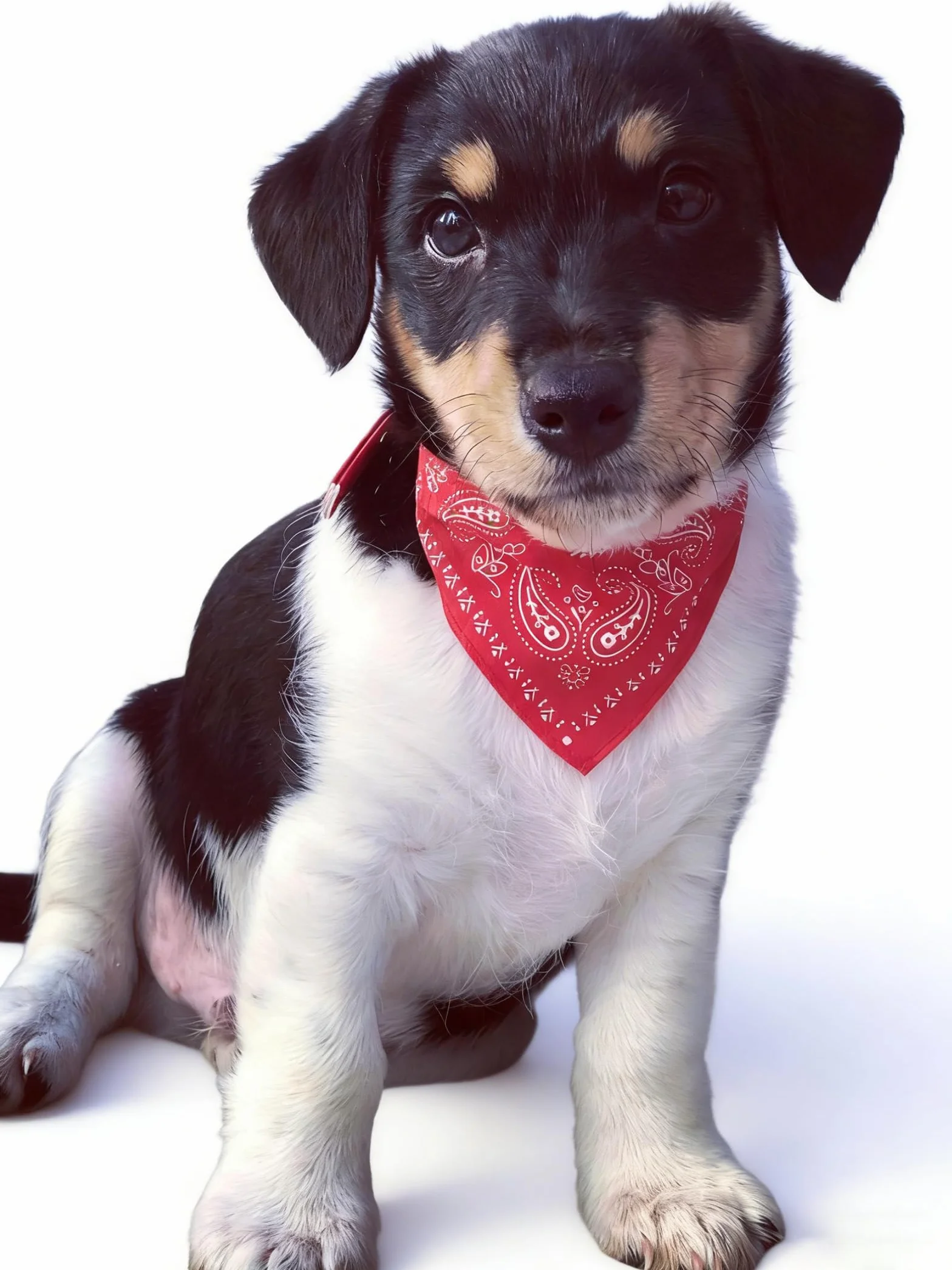 Bavaglini a bandana per cani regolabili stile bohémien taglia piccola media grande rosso M