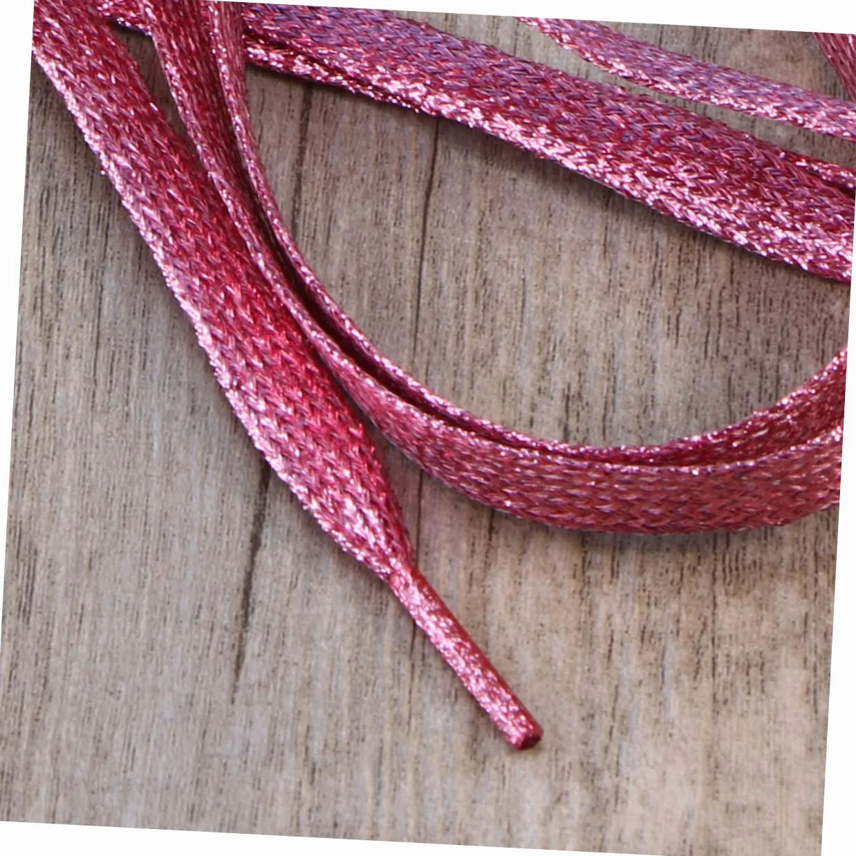 KOMBIUDA 1.1m Lacci Piatti Glitterati Colorati Per Scarpe Da Ginnastica Sportive e Di Tela Resistente Flessibile