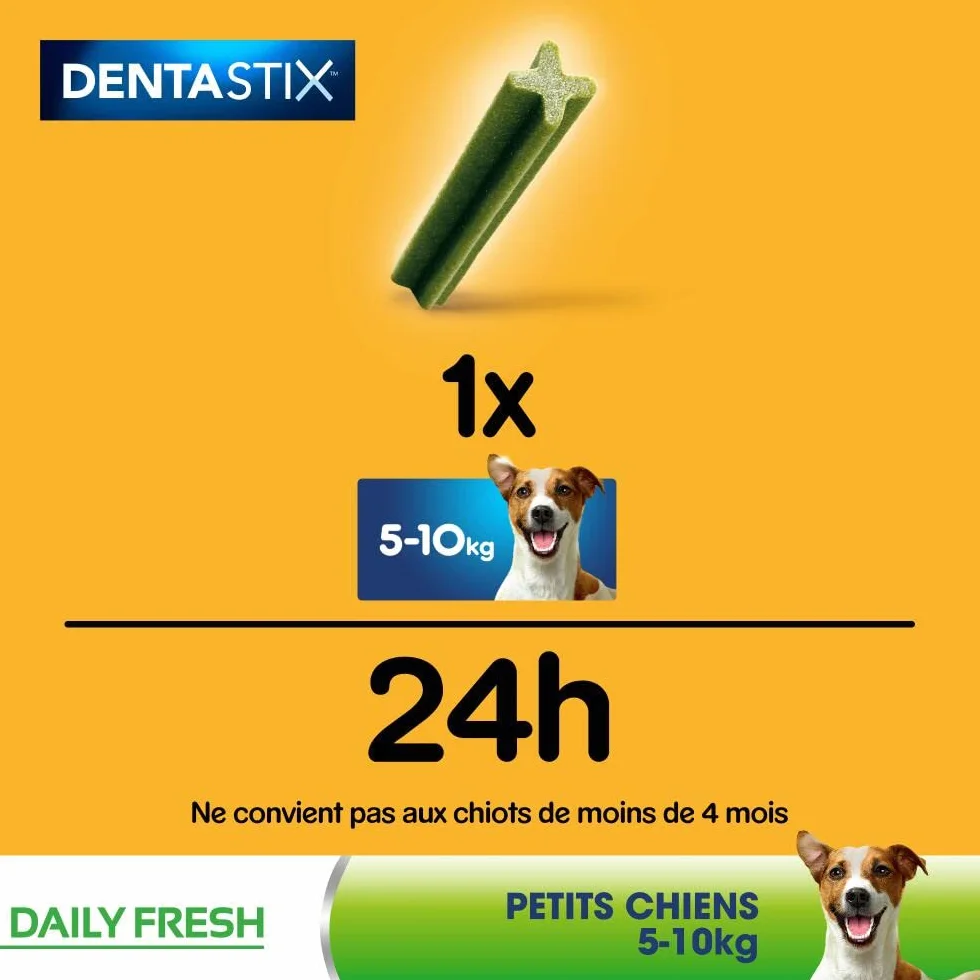 Pedigree, Snack per cani, Tratta per cani Dentastix Daily Fresh Dental Care, 4 x (4 x 7 stick / 110 g), 1,76 kg