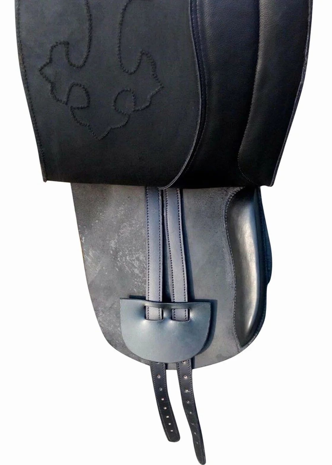 EU Sella inglese in pelle di qualità Dressage Treeless Saddle