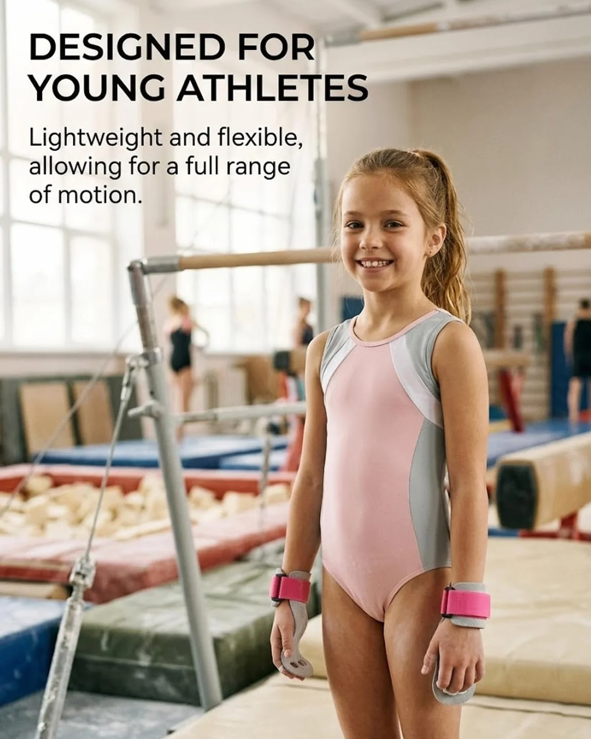 Protezioni Mani Ginnastica Bambini S Rosa 2 Pezzi Presa Sicura Anti-vesciche Supporto Polso