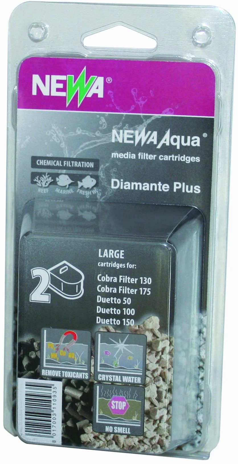 Newa Diamante Plus, Cartuccia ricambio filtro Cobra 130 175 Duetto 50 100 150, Carbone