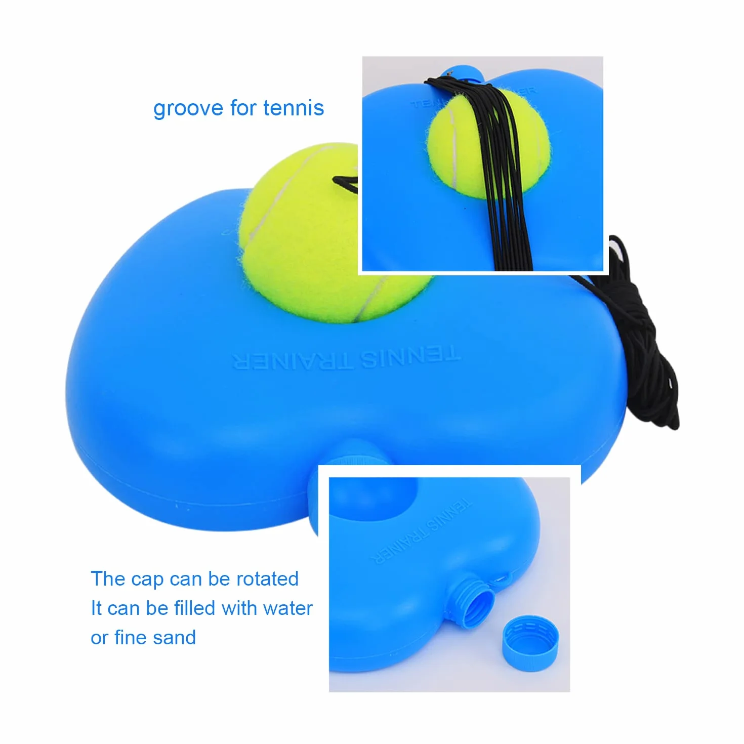 Allenamento Tennis Autodidatta Strumento Portatile per Casa Allenatore Pallina Rimbalzare Principianti Bambini Adulti