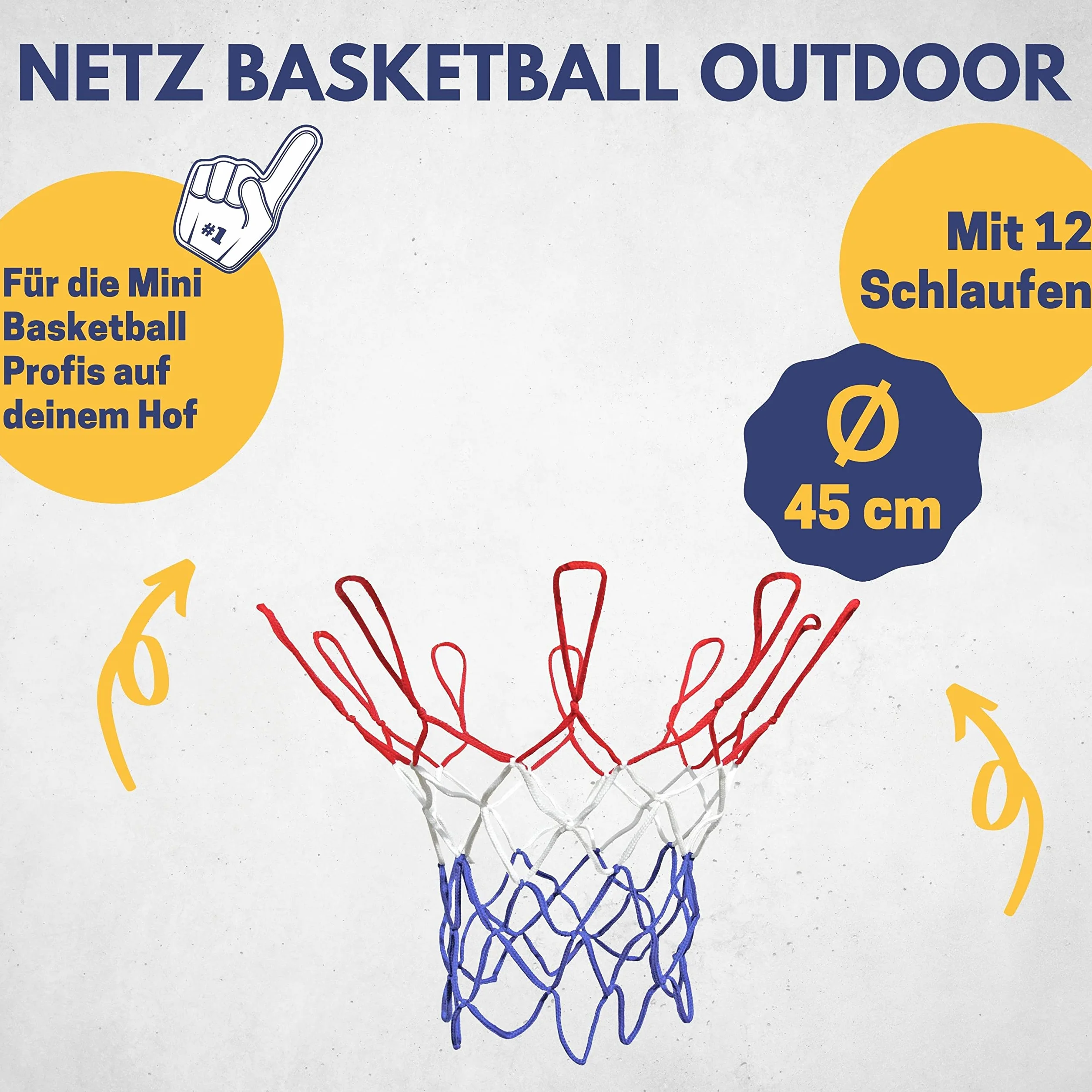 Best Sporting Rete per canestro da basket 45 cm multicolore
