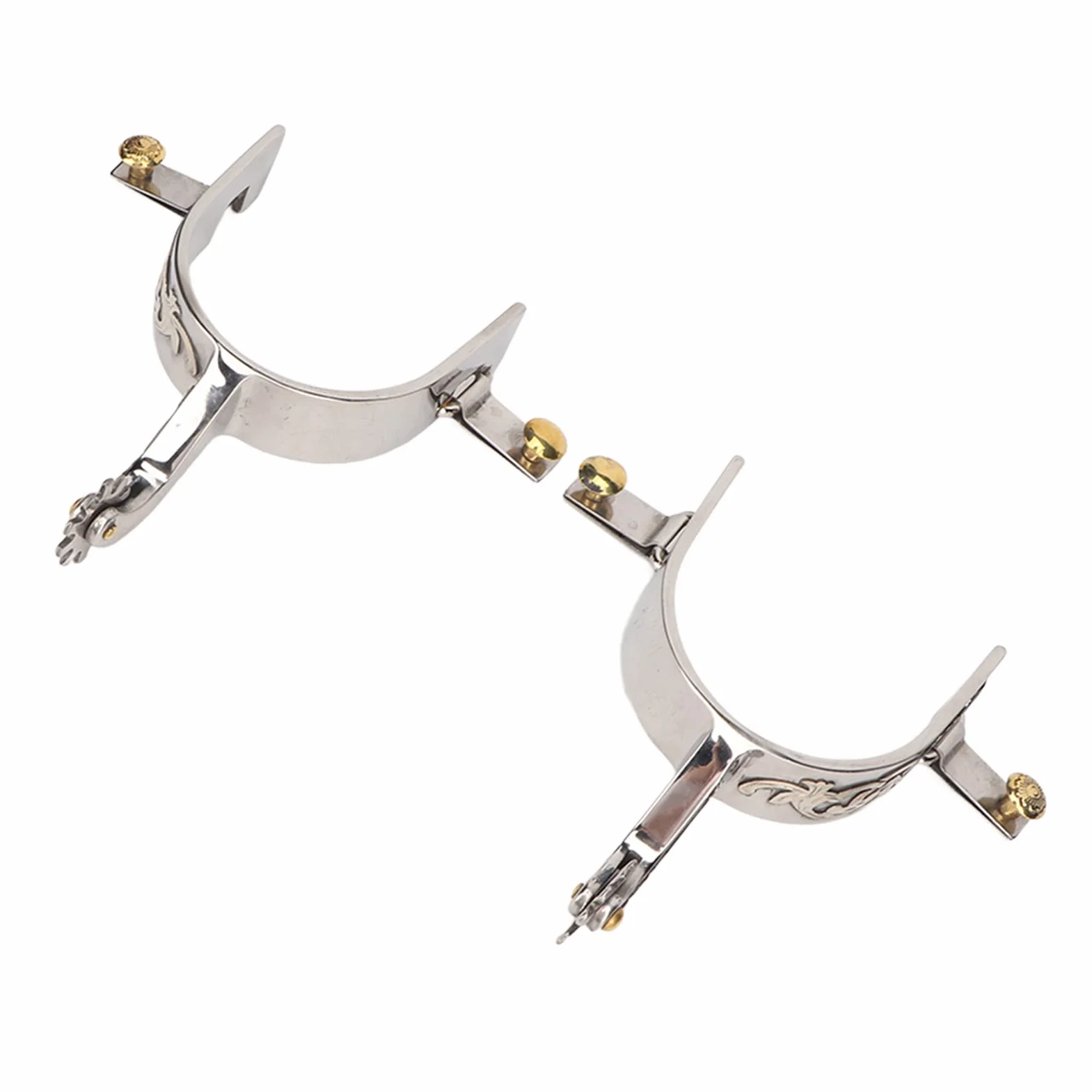 Focket Speroni Western da Cowboy, 2 Pezzi Speroni da Cavallo in Acciaio Inossidabile Squisito Vintage con Ingranaggio Rotante,Speroni da Stivale Steampunk in Metallo di Ottima Lavorazione