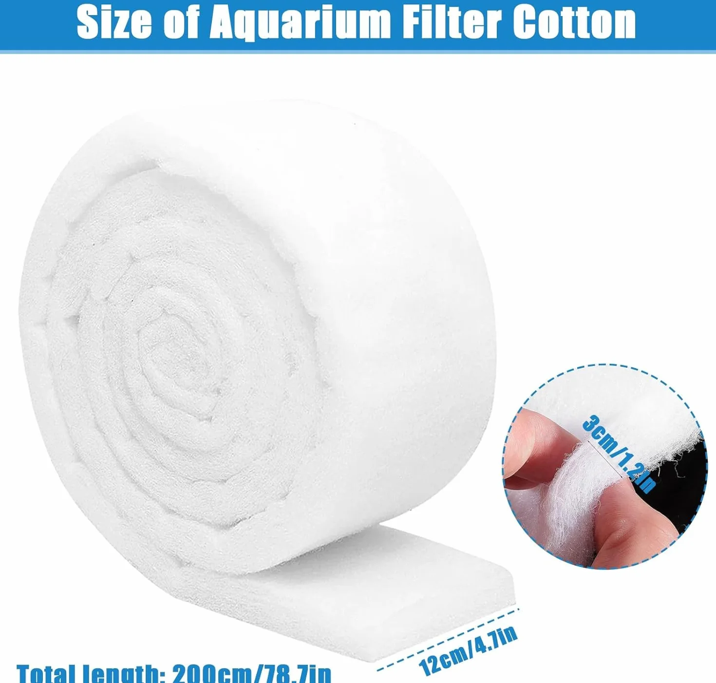 Spugna filtrante per Acquario, Tampone Filtro Spugna, 2 M Tamponi Filtranti per Acquario Addensata Schiuma Filtrante, Filtro Spugna Schiuma, Acquario Filtro Spugna