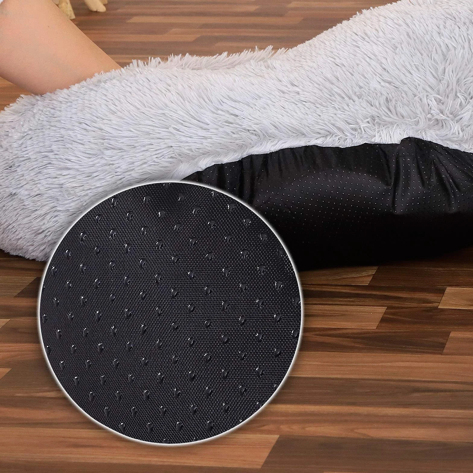 Lionto Donut Letto per Cani e Gatti 40 cm Grigio Chiaro