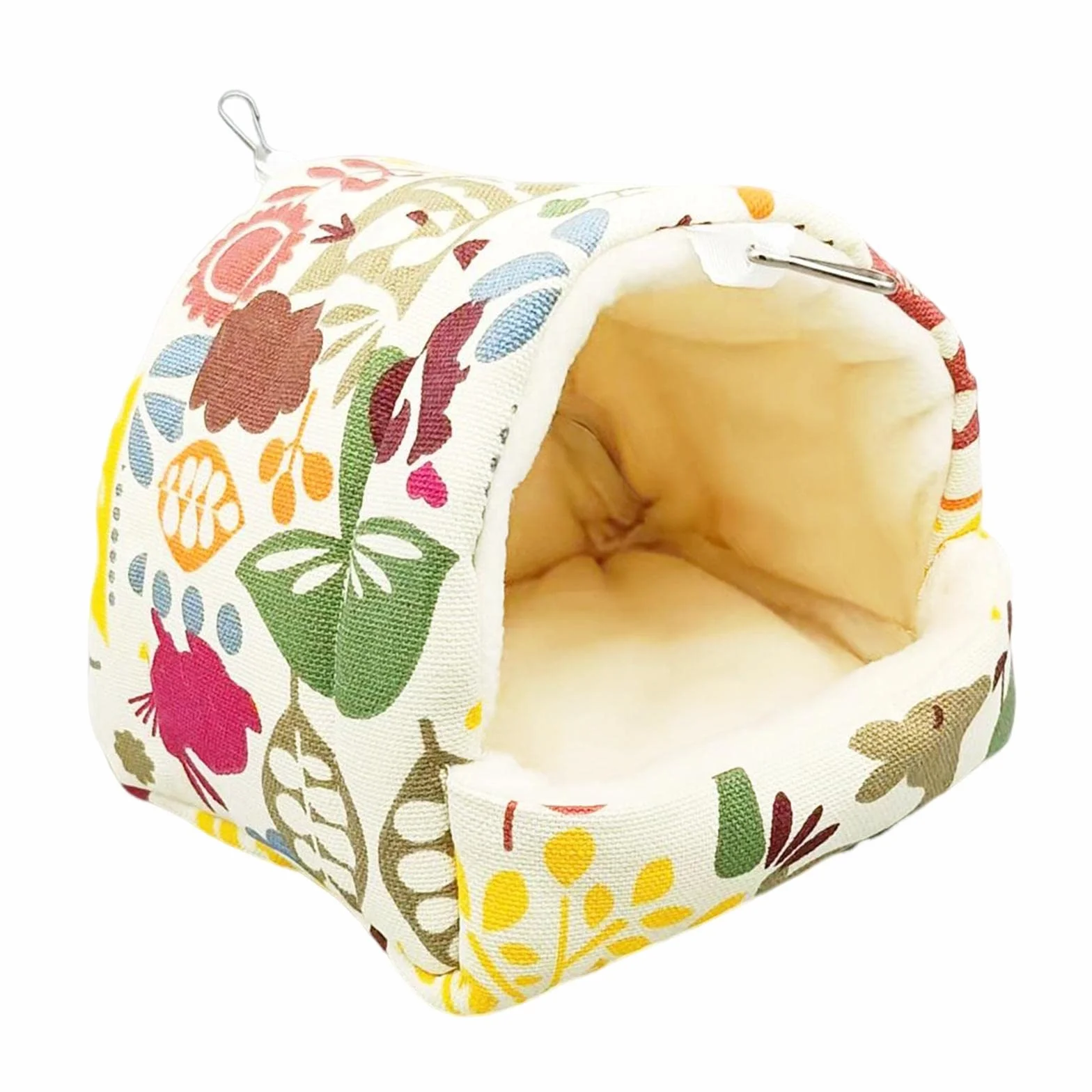 Generico Inverno Pappagallo Gabbia Hideaway Grotta Peluche Capannone Gabbia per Uccelli Letto a Pelo Casa Capanna Uccello Appeso Nido per Inseparabili, 19 cm x 19 cm x 20 cm