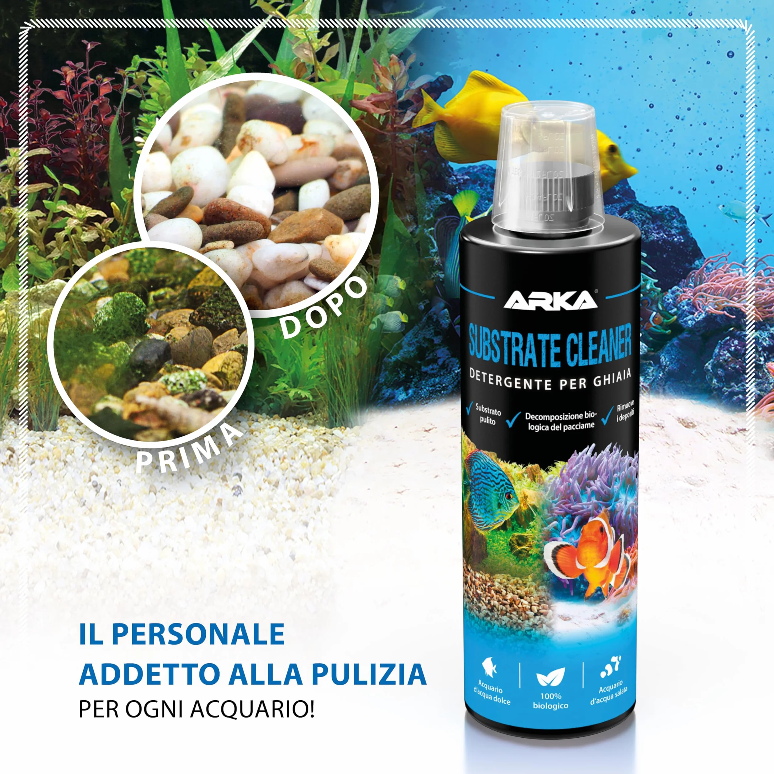 MICROBE-LIFT Substrate Cleaner Pulitore fondo acquario 236 ml – pulizia biologica con batteri attivi