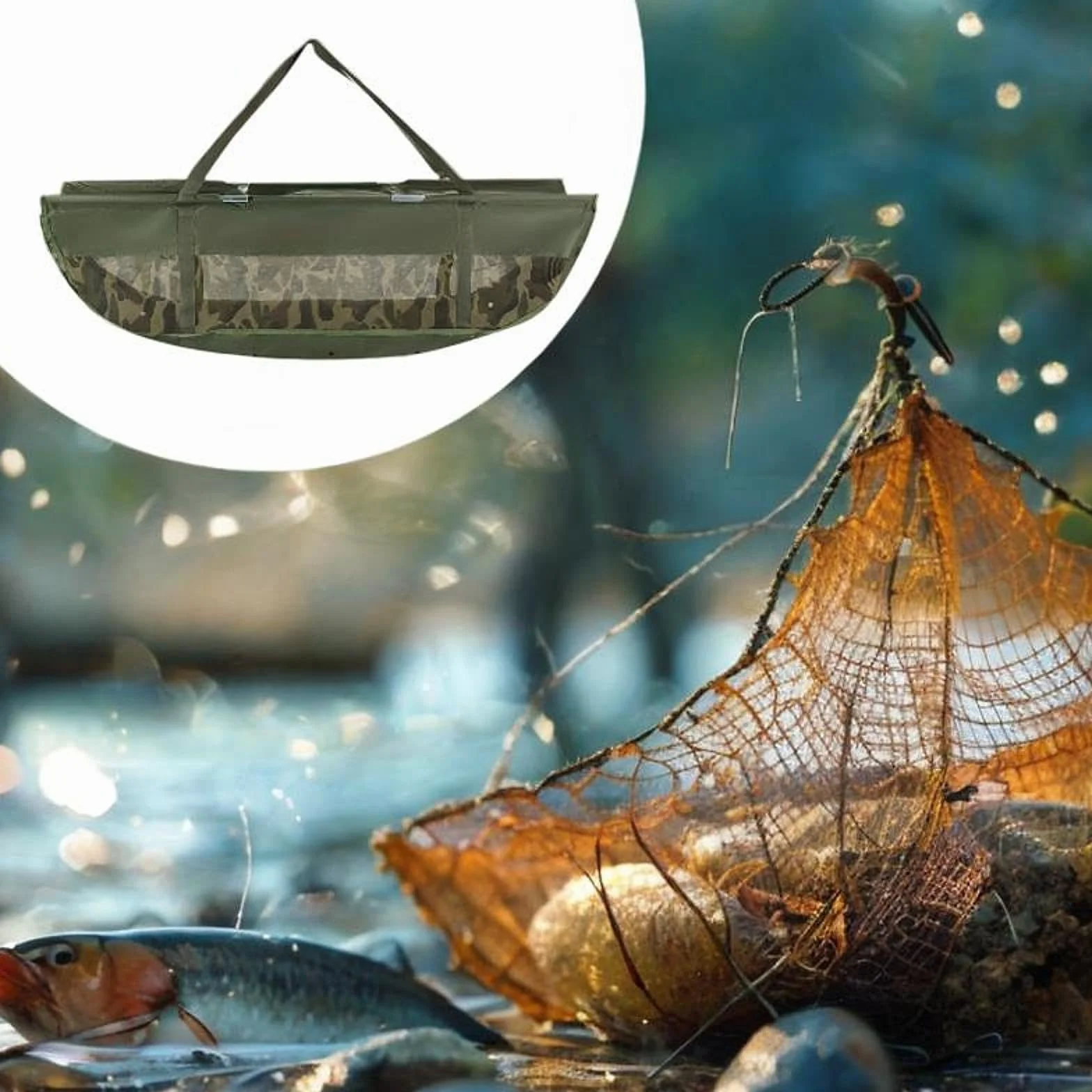 Pesca di pesatura Sacchetto di pesatura all'aperto Sacchetto di Pesce Protettivo di Grande capacità per Pesce pescato pesatura in Sacca da Pesca