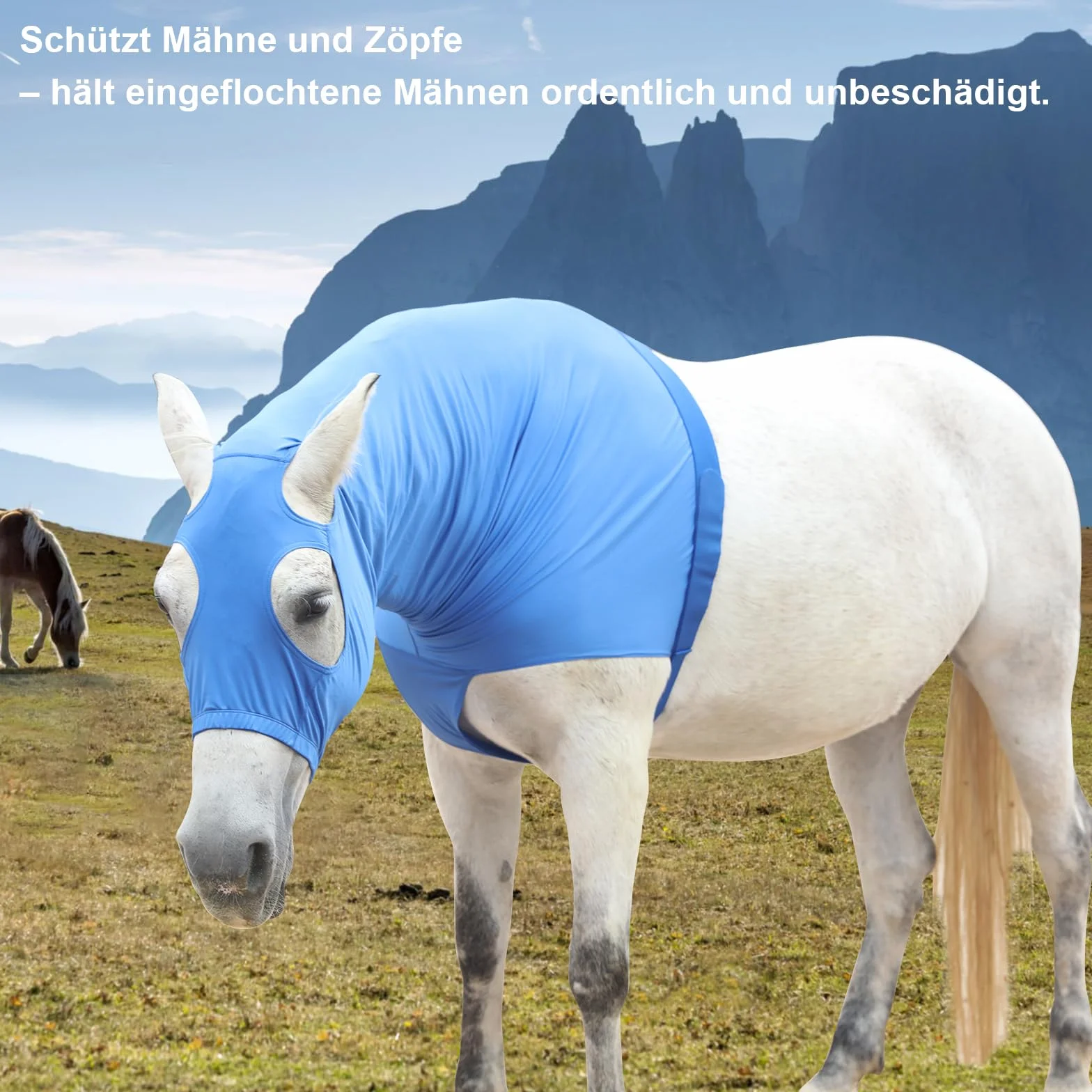 Hood Cavallo Elasticizzato con zip - Copertura del Collo e del Volto Completa