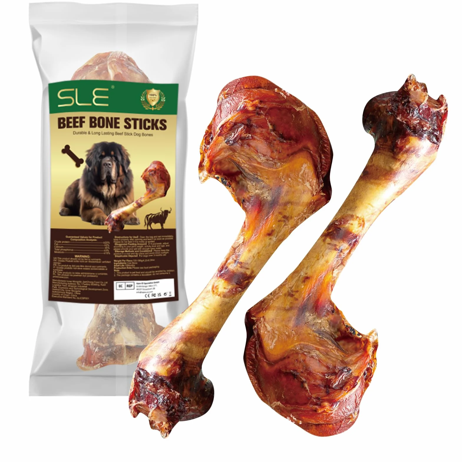 Manzo Osso masticabile per cani, Naturali Bisonte stick per la pulizia dei denti, Snack premio Ossa da masticativo per Cani Piccoli e Medi, Completamente Digestibili - Texture Croccante e Duratura (1)