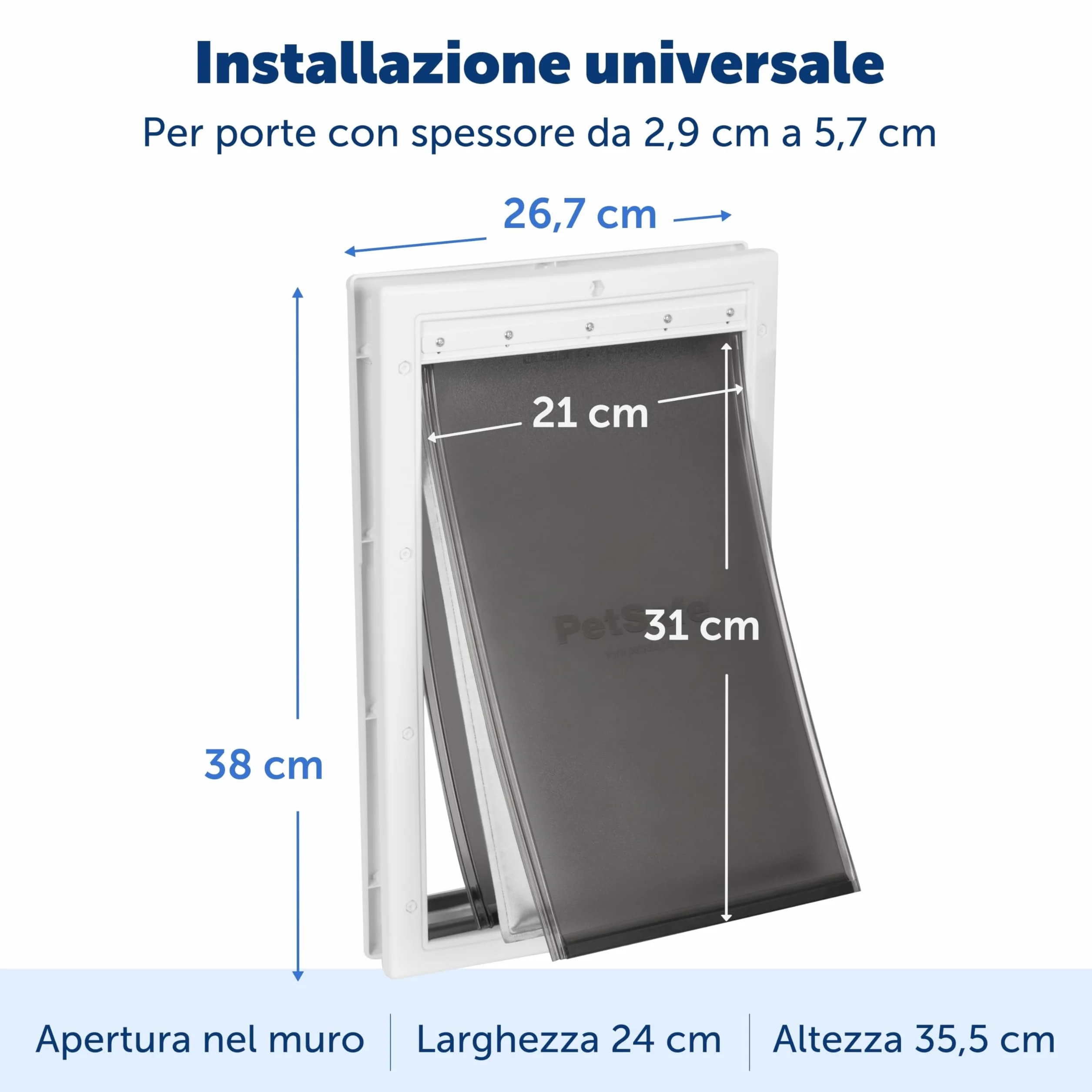 PetSafe Gattaiola per Condizioni Meteo Estreme in Plastica ad Alta Efficienza Energetica per Cani e Gatti - Sistema Flap Isolato - Telaio Resistente, Media (M)