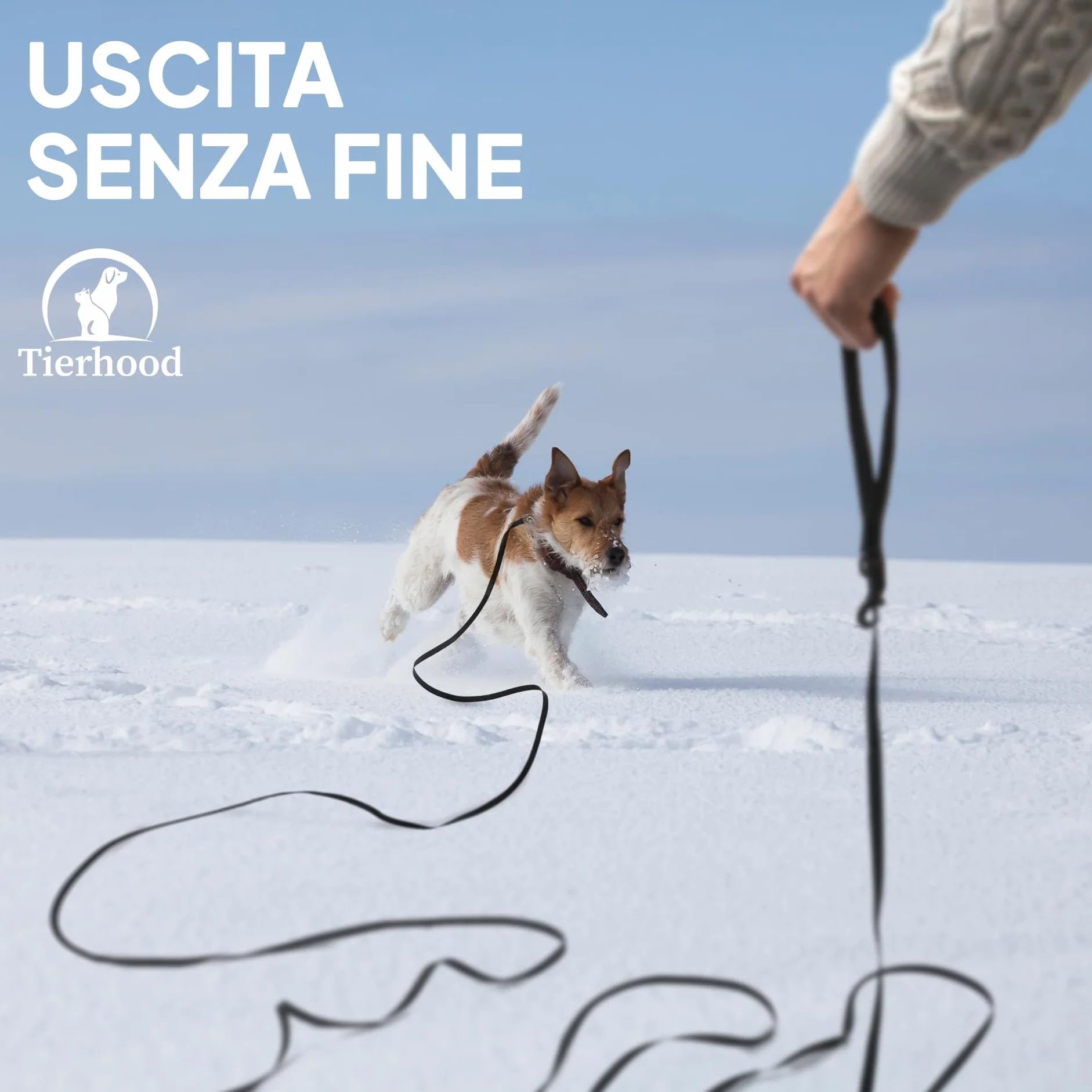 Tierhood Guinzaglio per gatti - 15m - guinzaglio resistente da training e richiamo, moschettone sicuro