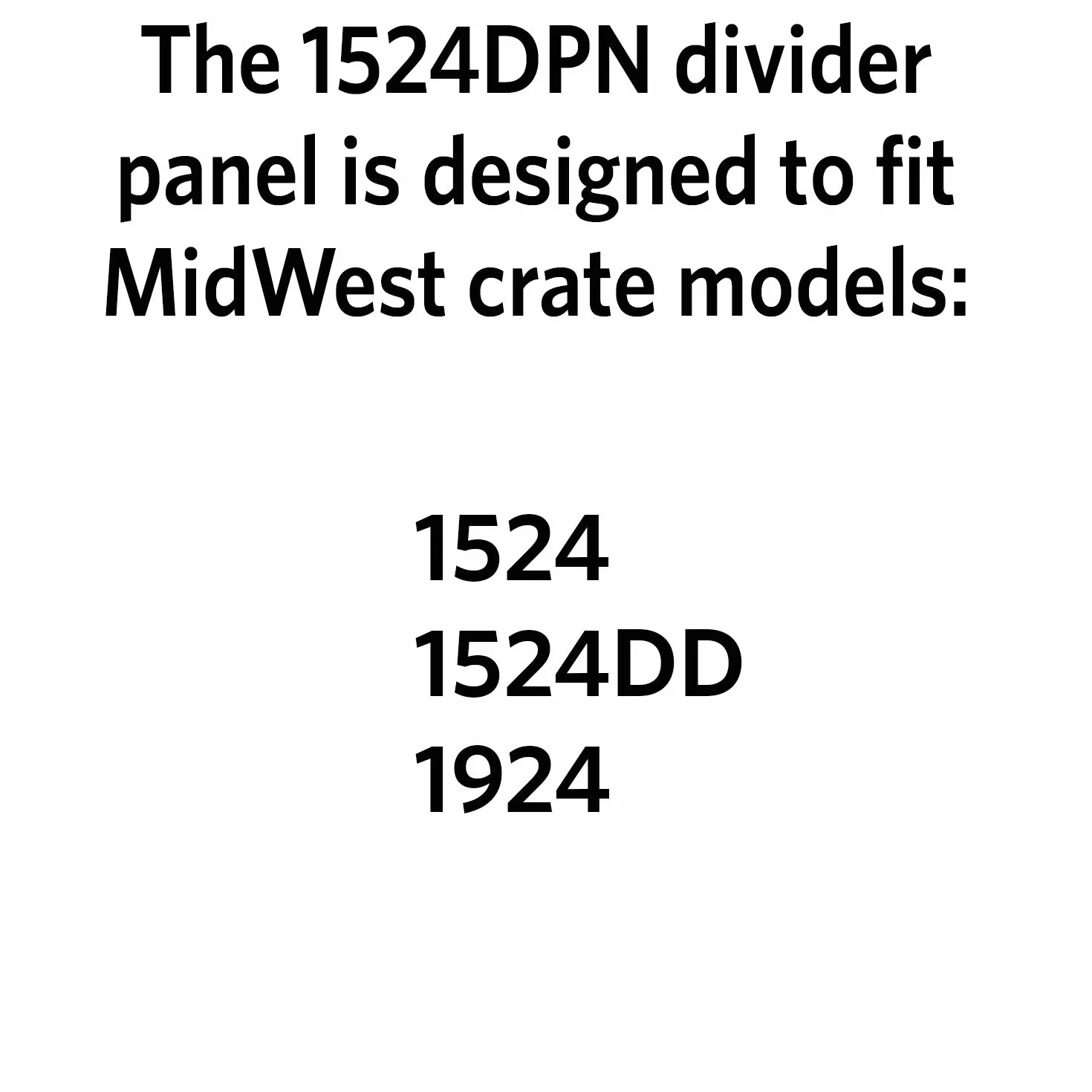 MidWest Homes for Pets - Pannello divisorio per gabbie per cani da 61 cm, regola lo spazio abitativo, compatibile con i modelli MidWest Cage 1524, 1524DD, 1924, nero E-Coated, 1524DPN