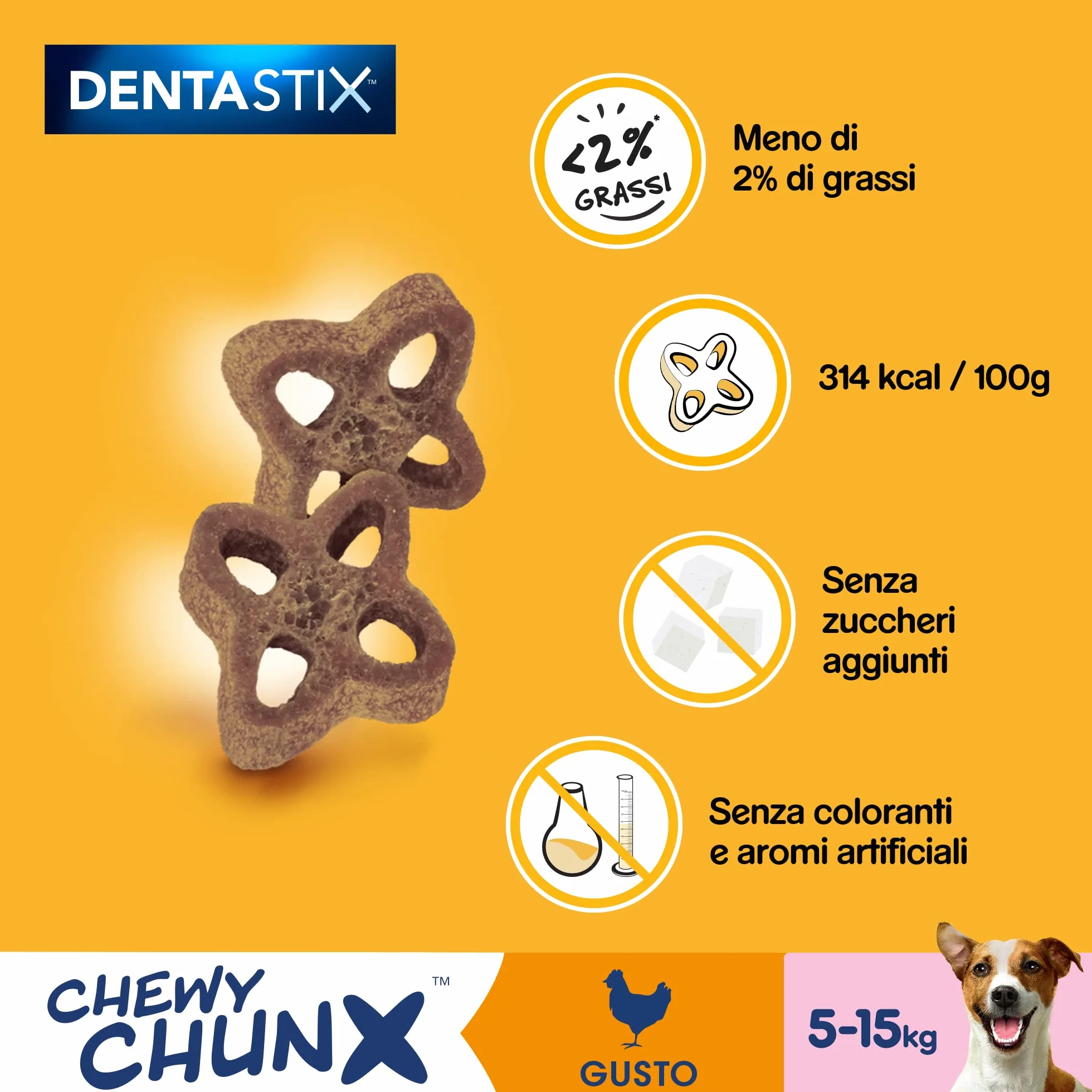 Pedigree Snack Cane, Cane Piccolo, 68 g, Confezione da 5