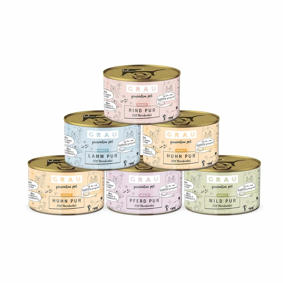 Grau - Mangime umido per cani -Menù misto Puro(GRAU) Generation Pet, confezione (6 x 200 g)