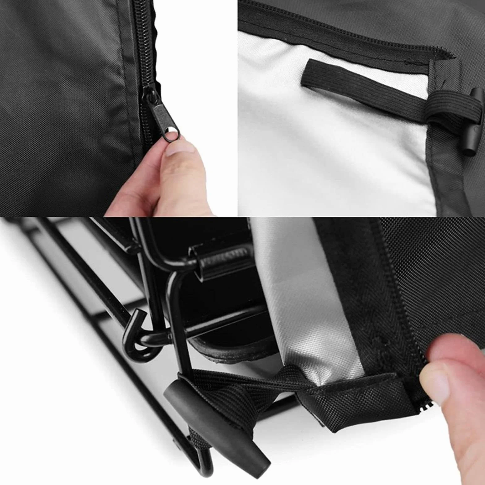 Copertura per cuccia per cani altamente isolata grandi dimensioni con finestra rivestita in argento