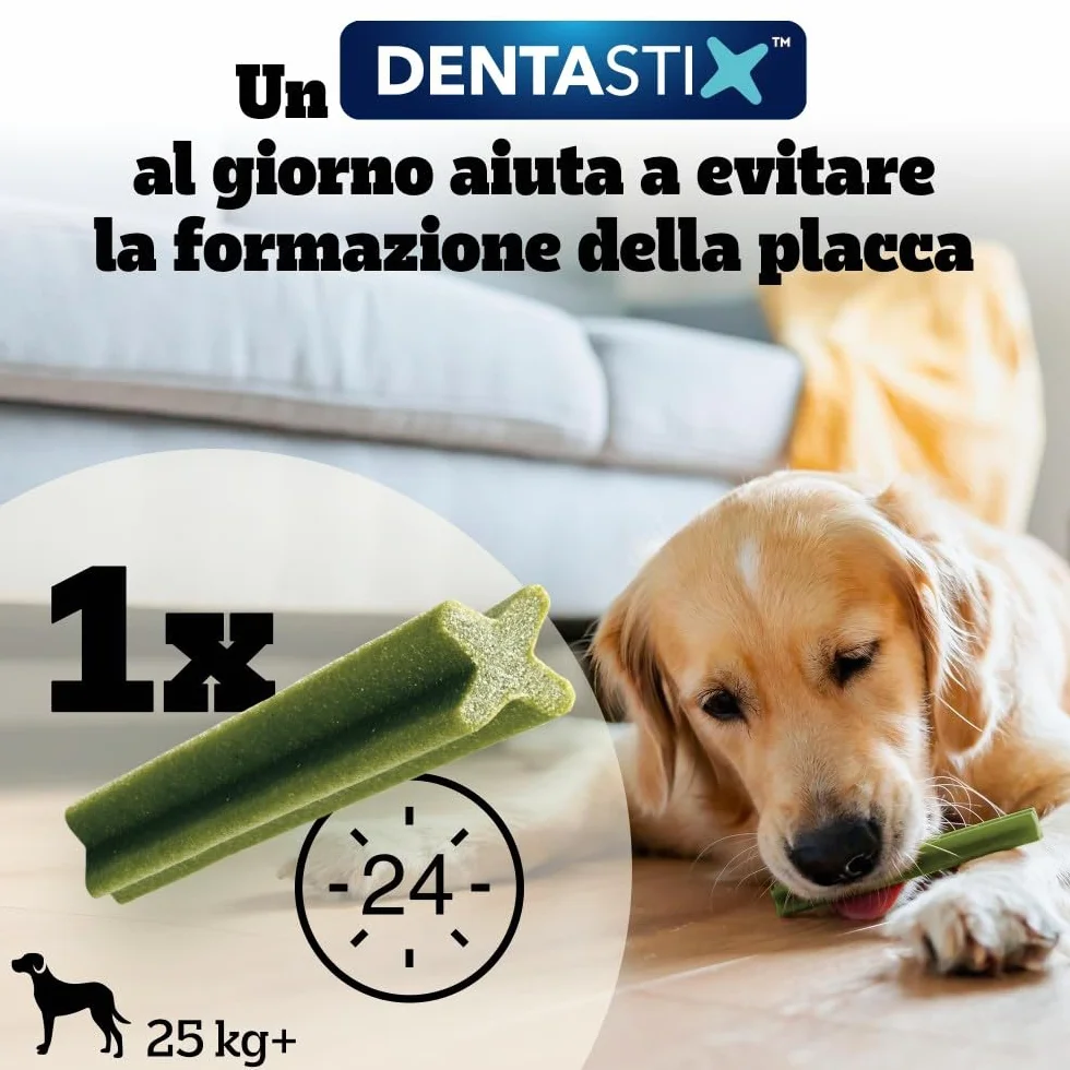Pedigree Dentastix Fresh 56 Snack per la Igiene Orale (Cane Grande 25 kg+) 154 g 4 Bastoncini - 14 Pacchetti (56 Bastoncini in totale)