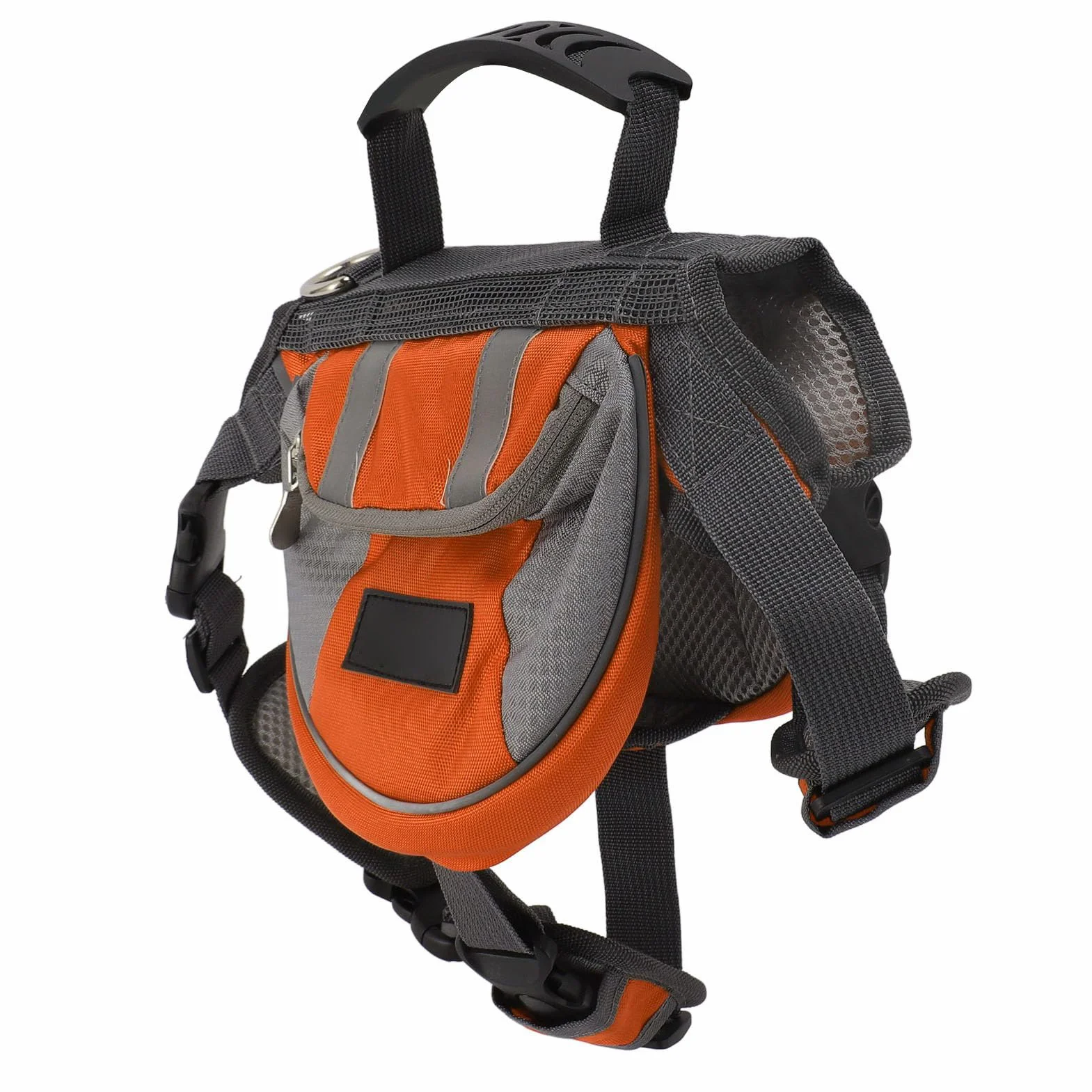 Borsa da Sella per Zaino per Cani, Borsa da Sella con Imbracatura Regolabile con Tasche Laterali di Sicurezza Riflettenti Gilet per Cani per Escursionismo, Campeggio, Viaggi,