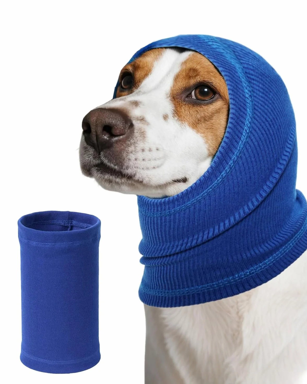 Copriorecchie calmanti per cani protezione dal rumore blu M